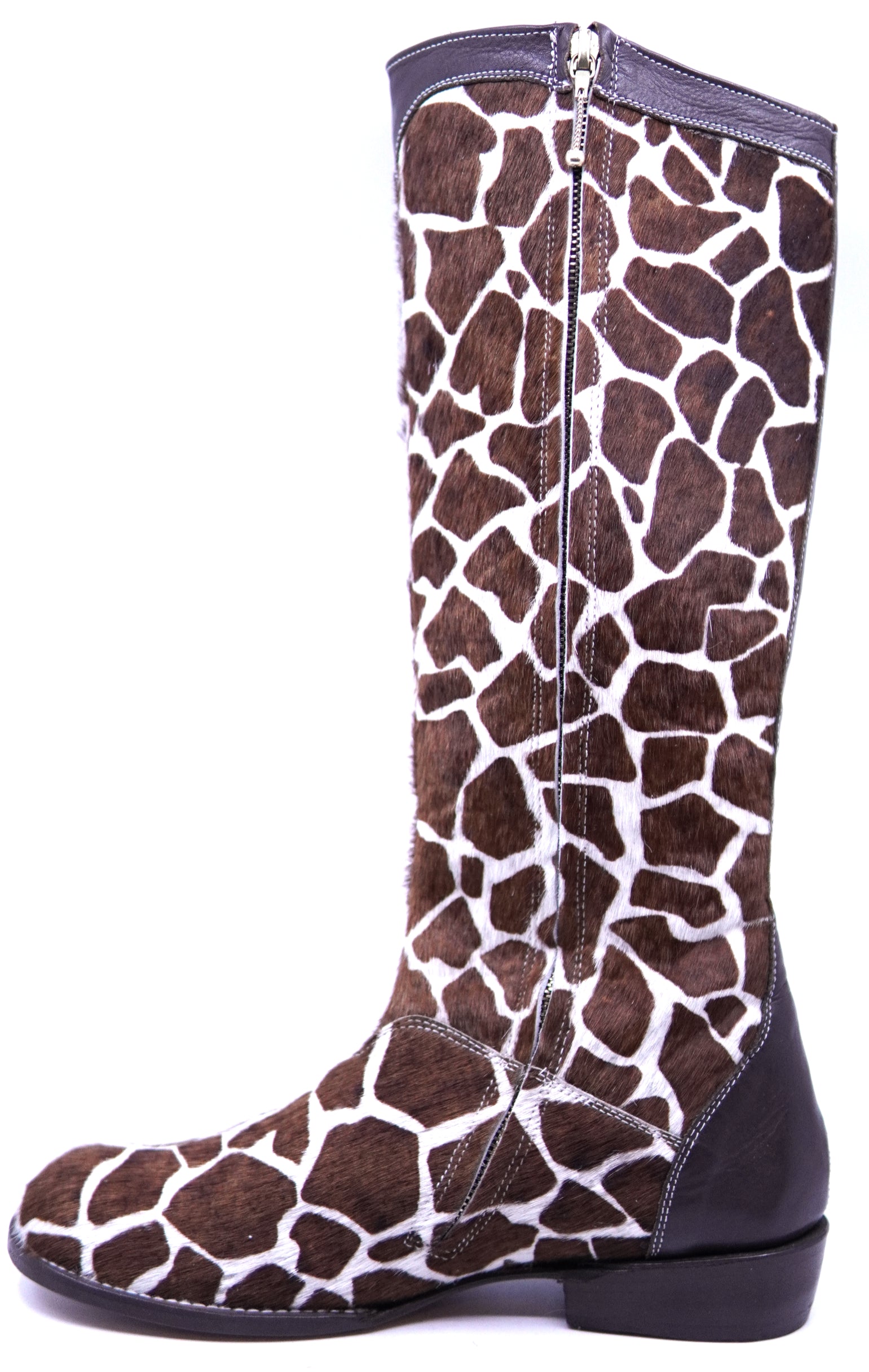Full Cowhide Printed Giraffe Boots image 1