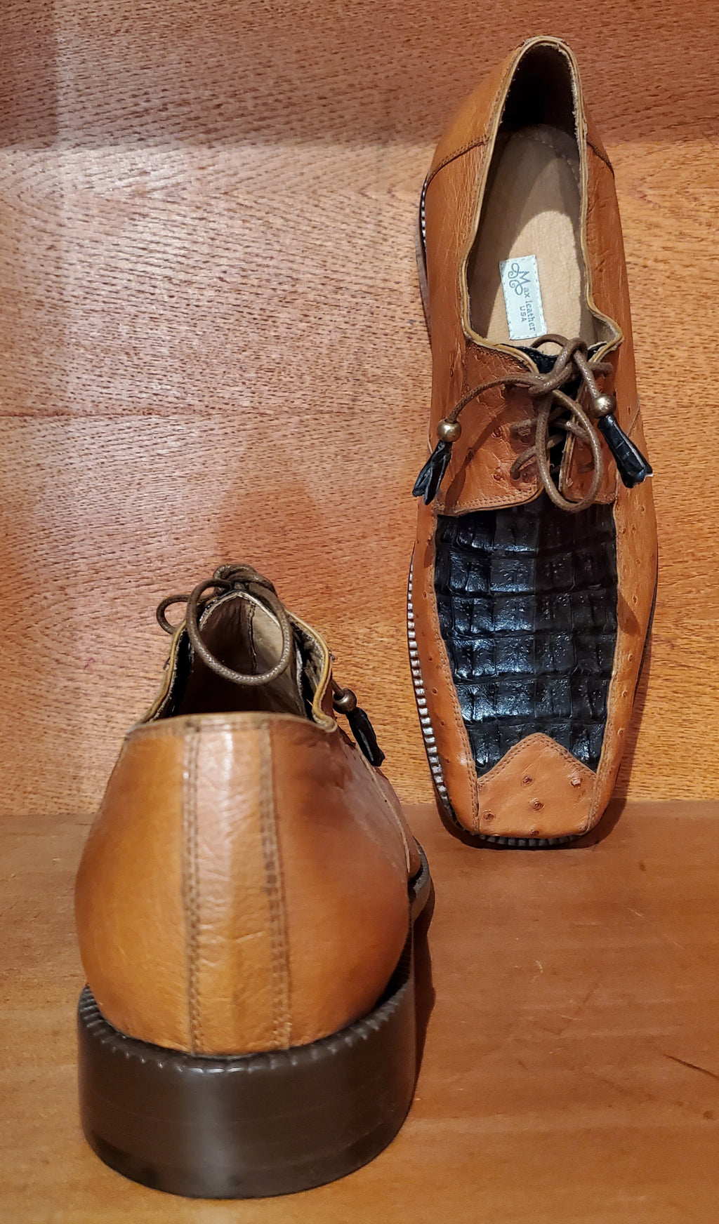 Ostrich and Croc Dress Shoes US 11 image 1