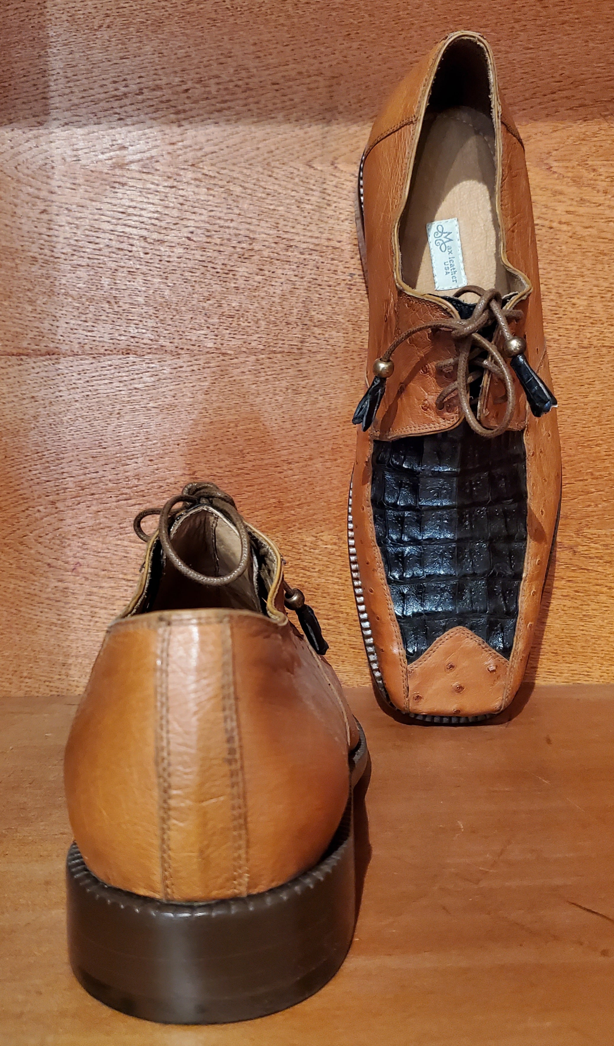 Ostrich and Croc Dress Shoes US 11 image 1