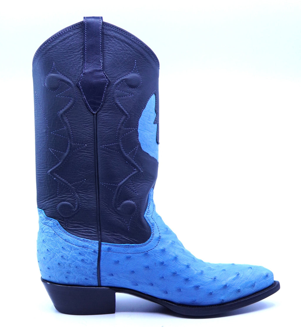Powder Blue Ostrich Boots US Men's 9EE image 0