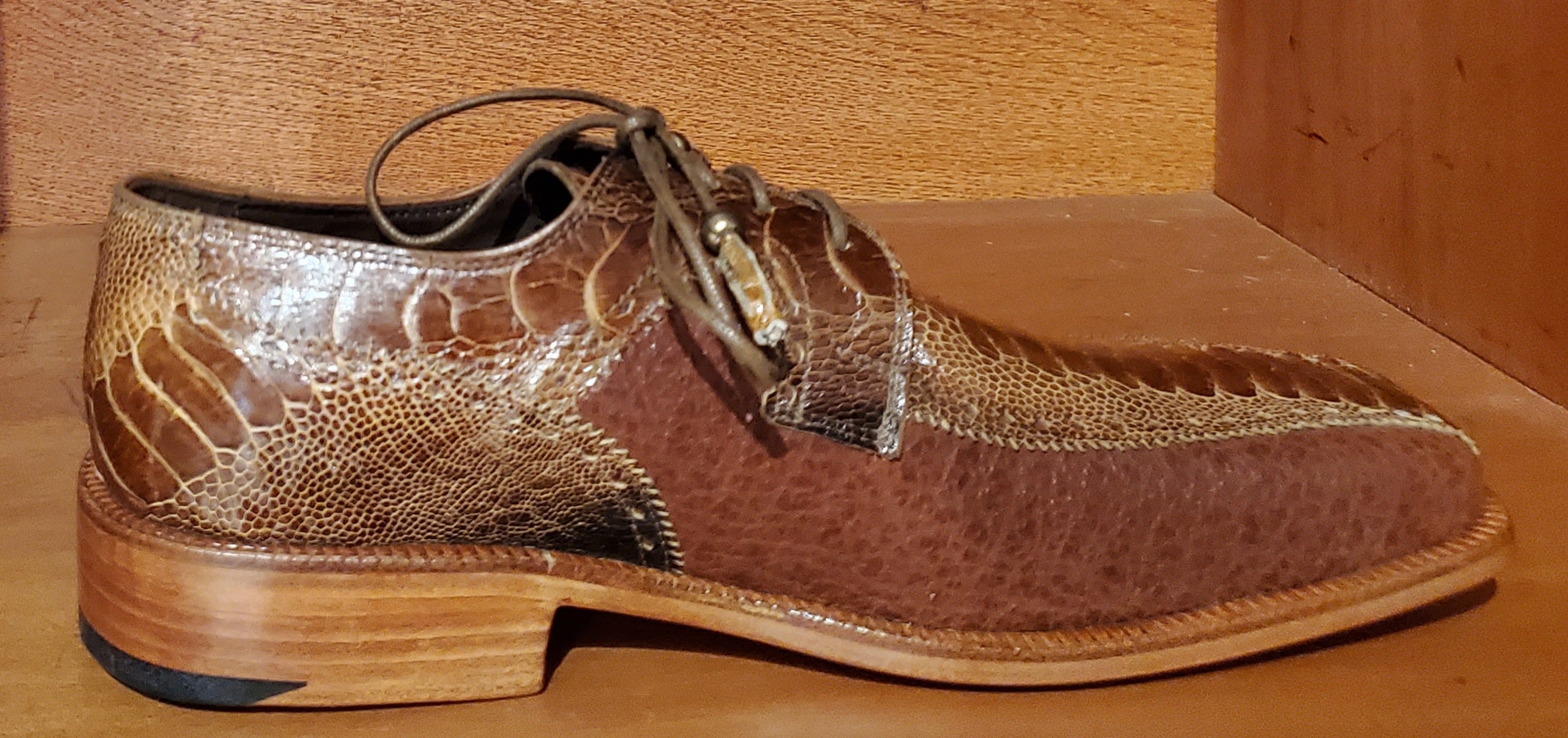 Ostrich Leg & Elephant Dress Shoe US Men's 10.5 image 0
