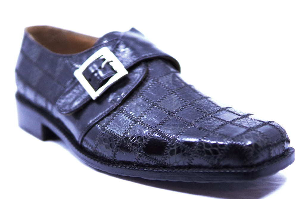 Leather & Printed Snake Troy Buckle Loafer Dress Shoe image 2