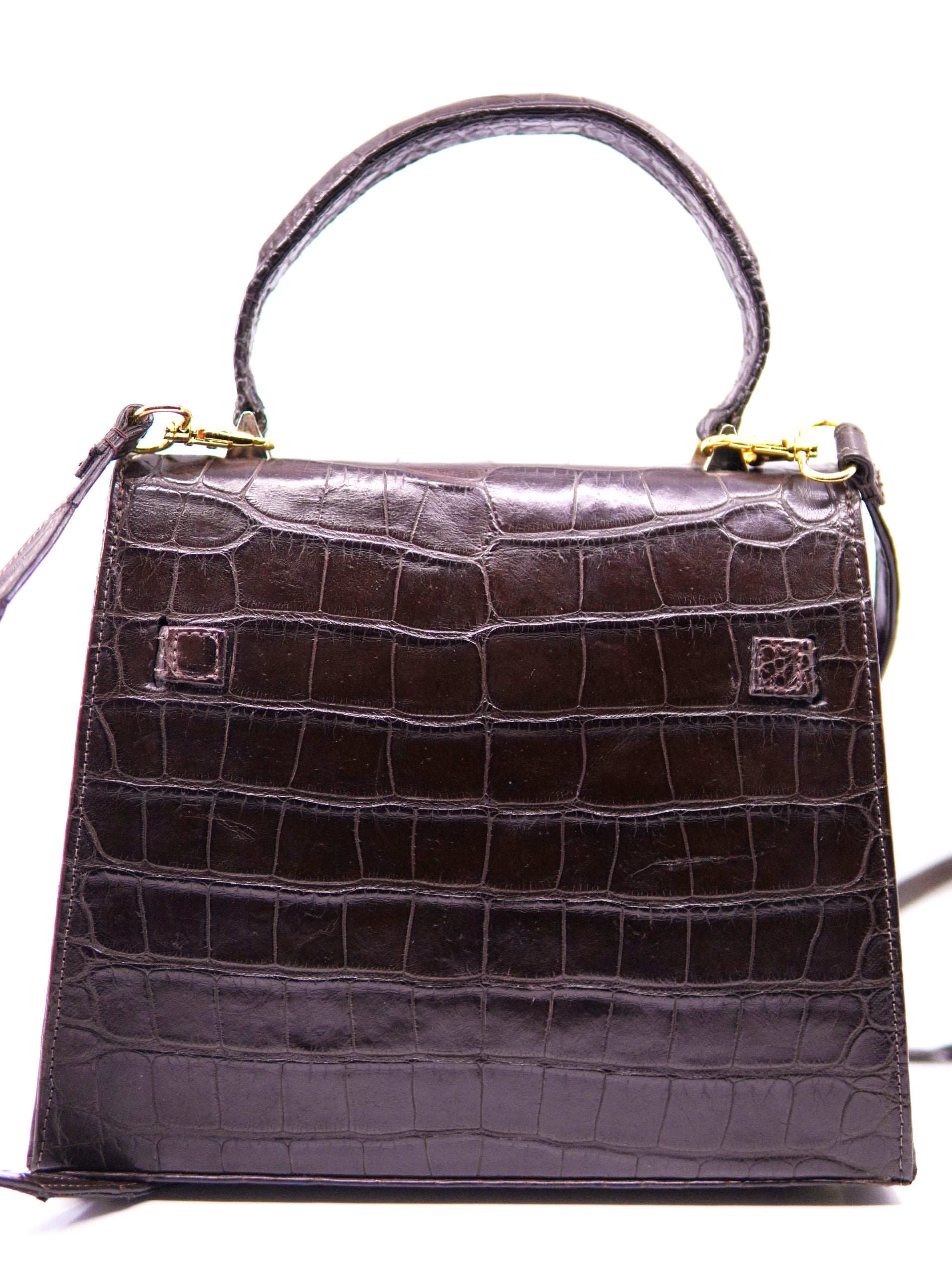 Genuine Brown Alligator Belly Purse image 2