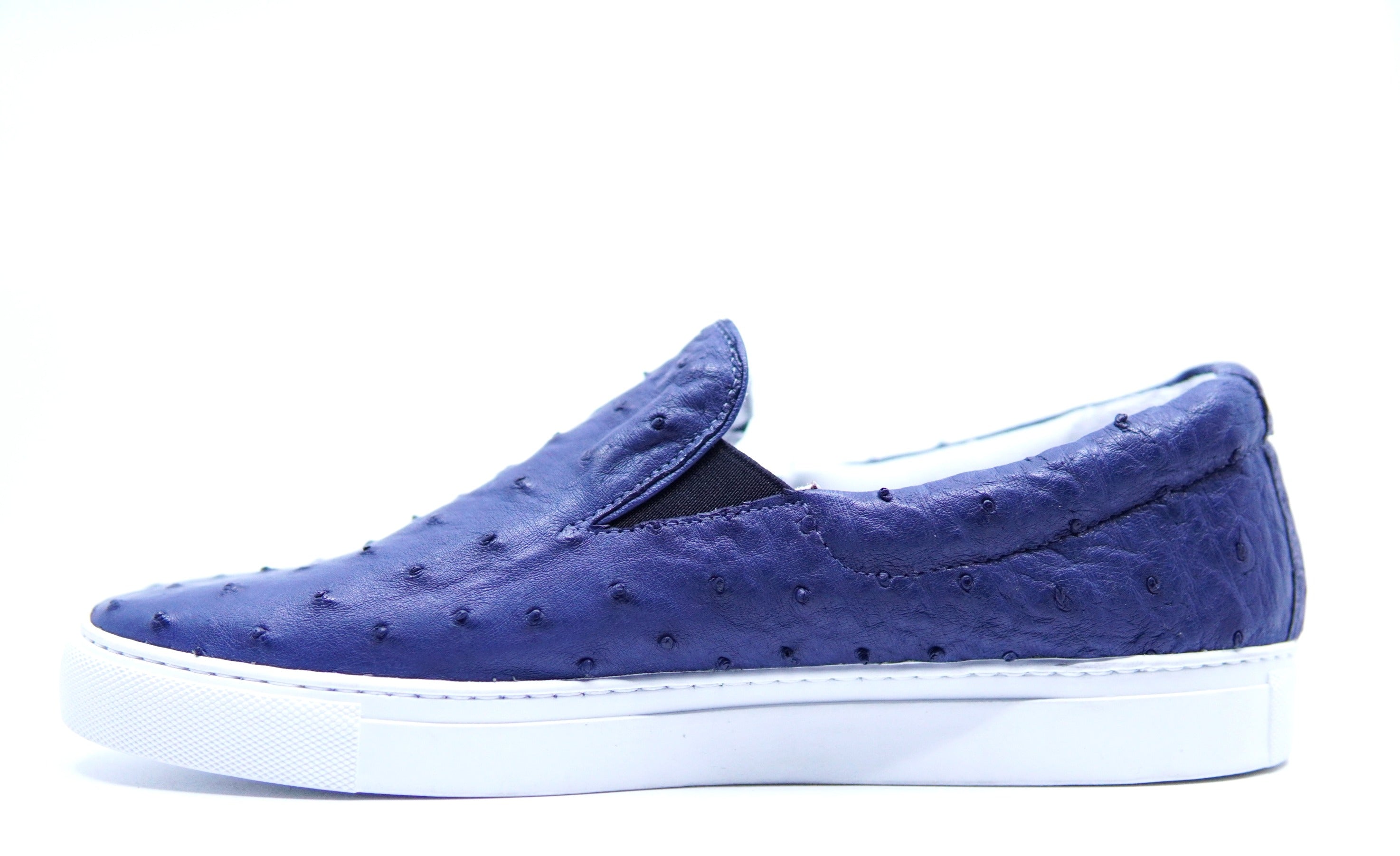 Navy Ostrich Slip On Size 10.5 image 3