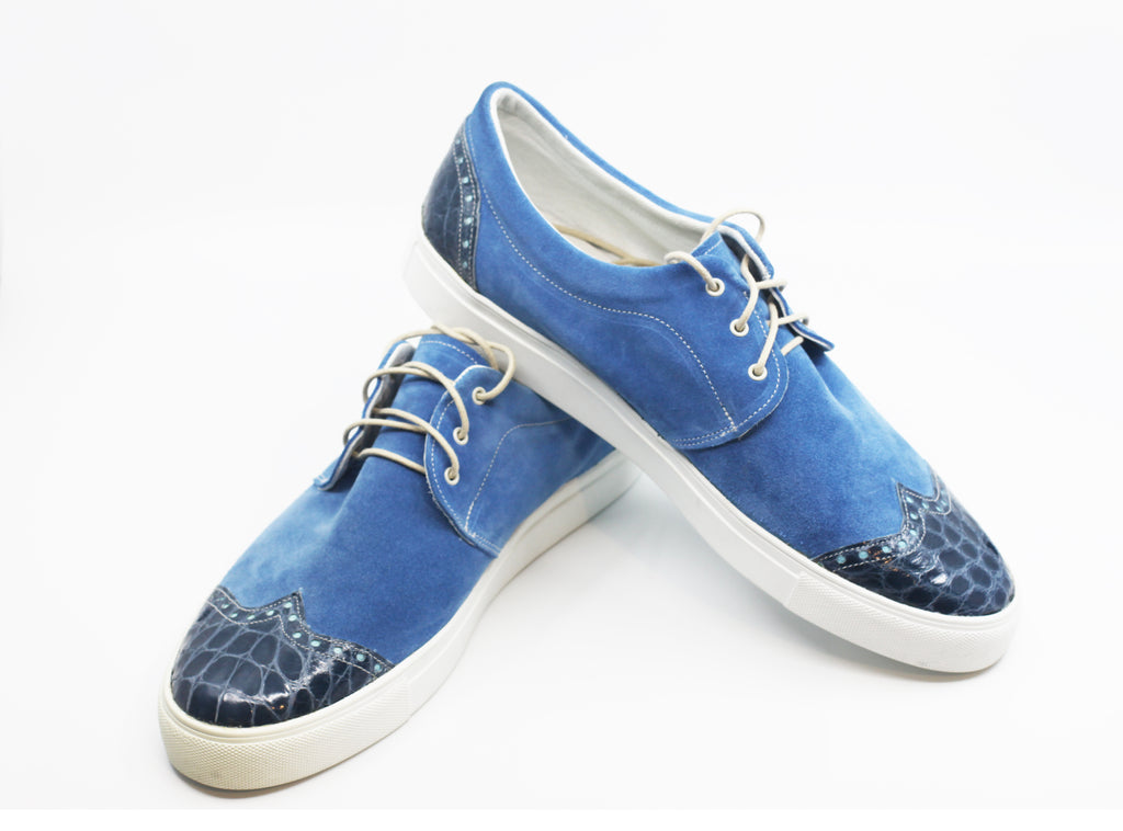 Suede & Alligator Wingtip Sneaker US Men's 12 image 3