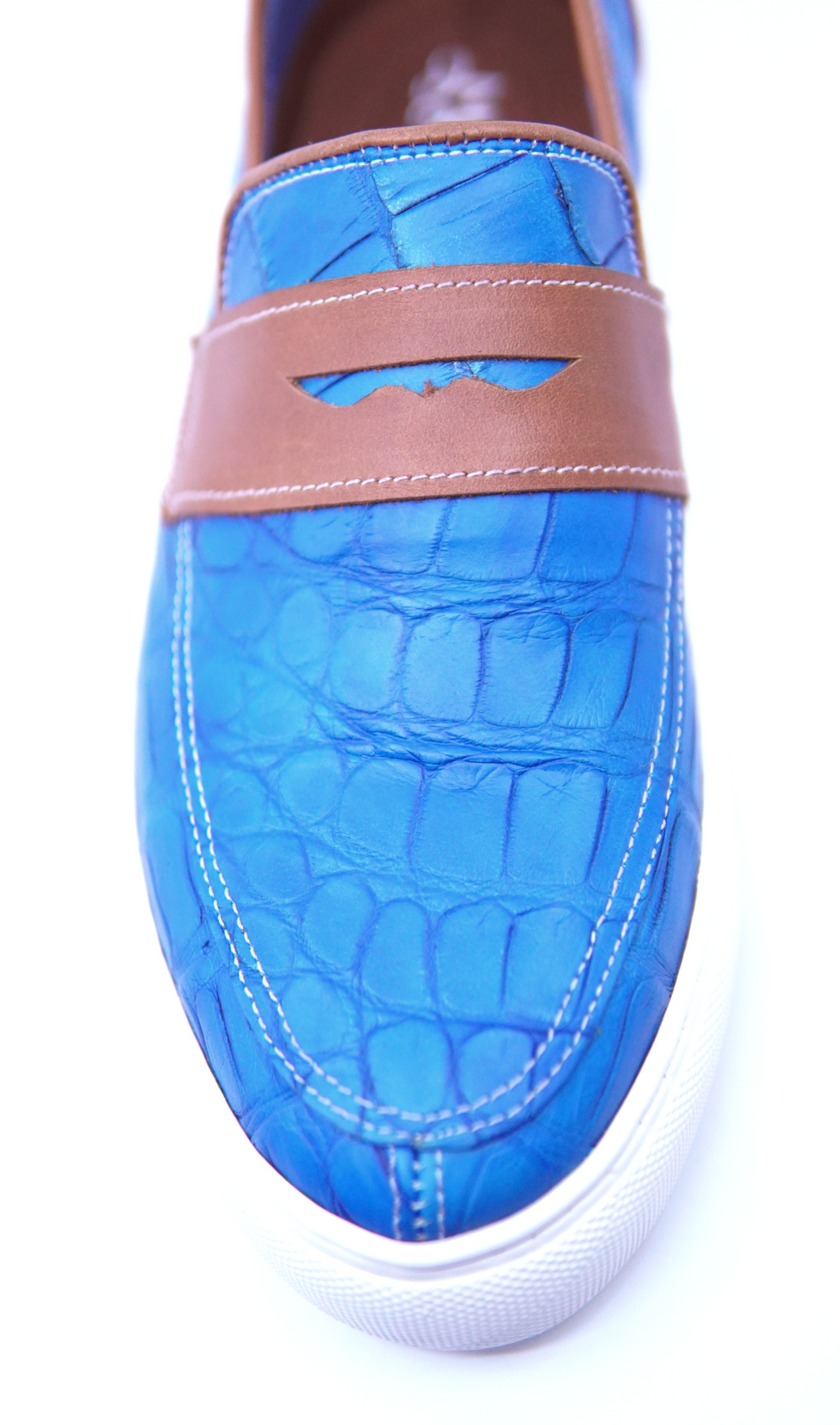Royal Blue Alligator Boat Sneaker US 10.5 image 2