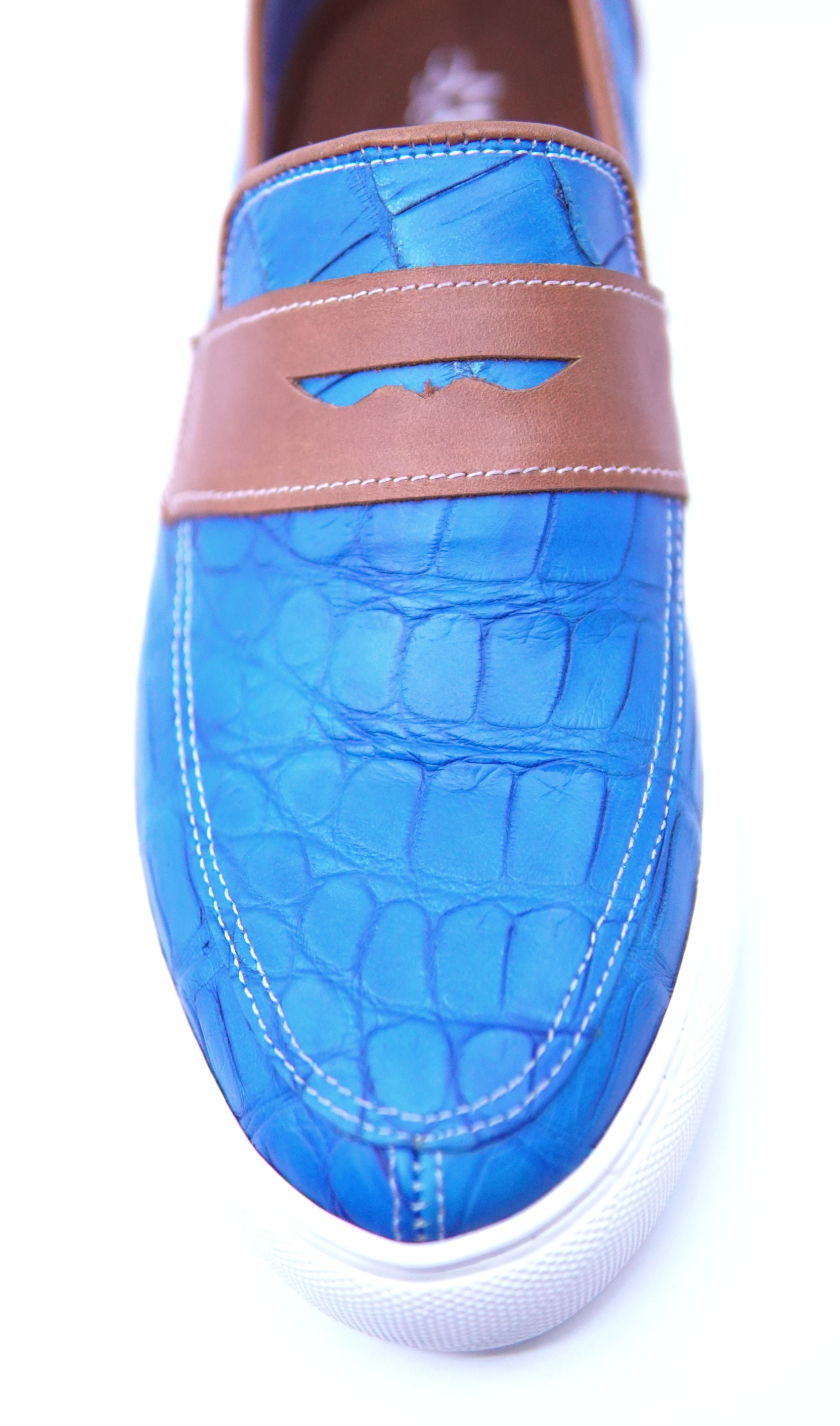 Royal Blue Alligator Boat Sneaker US 10.5 image 2