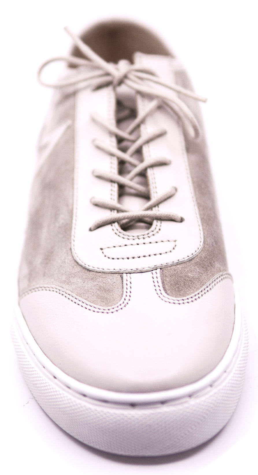 Genuine Beige Leather & Suede Sneakers image 3
