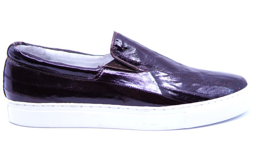 Brown Eel Slip On Sneaker US 9.5 image 0