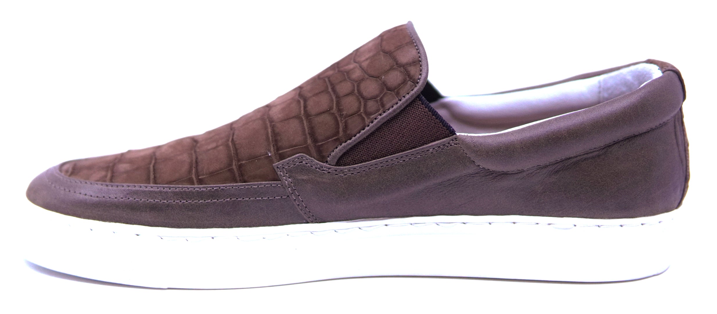 Alligator Suede & Leather Slip-on Sneaker image 1