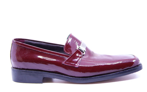 Burgundy Patent Leather Loafers US 9 image 0