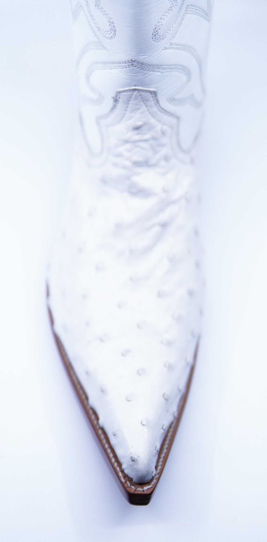 White Ostrich Boots USMen's 11.5 image 1