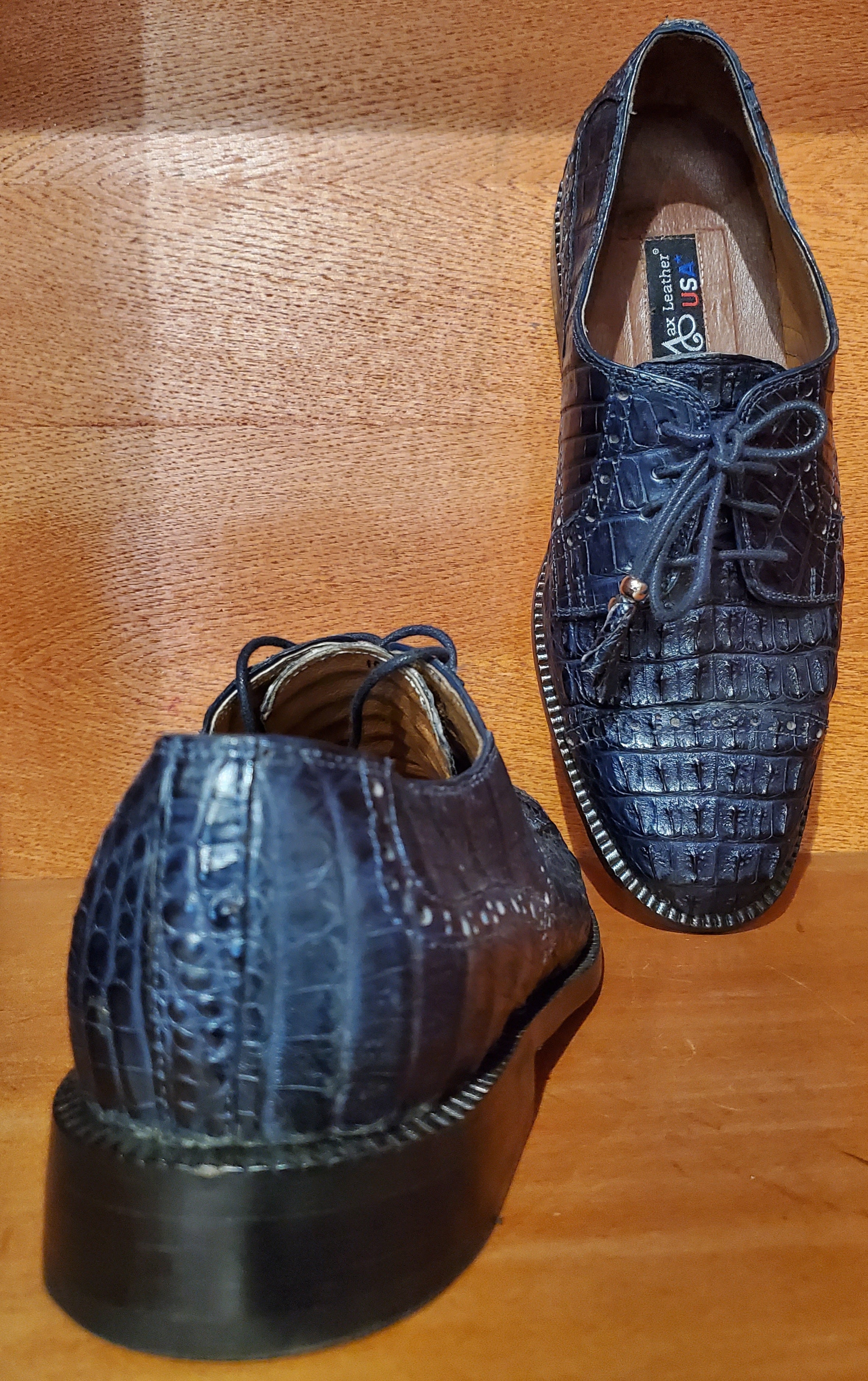 Cap toe Crocodile Dress Shoe US Men's 10 image 3