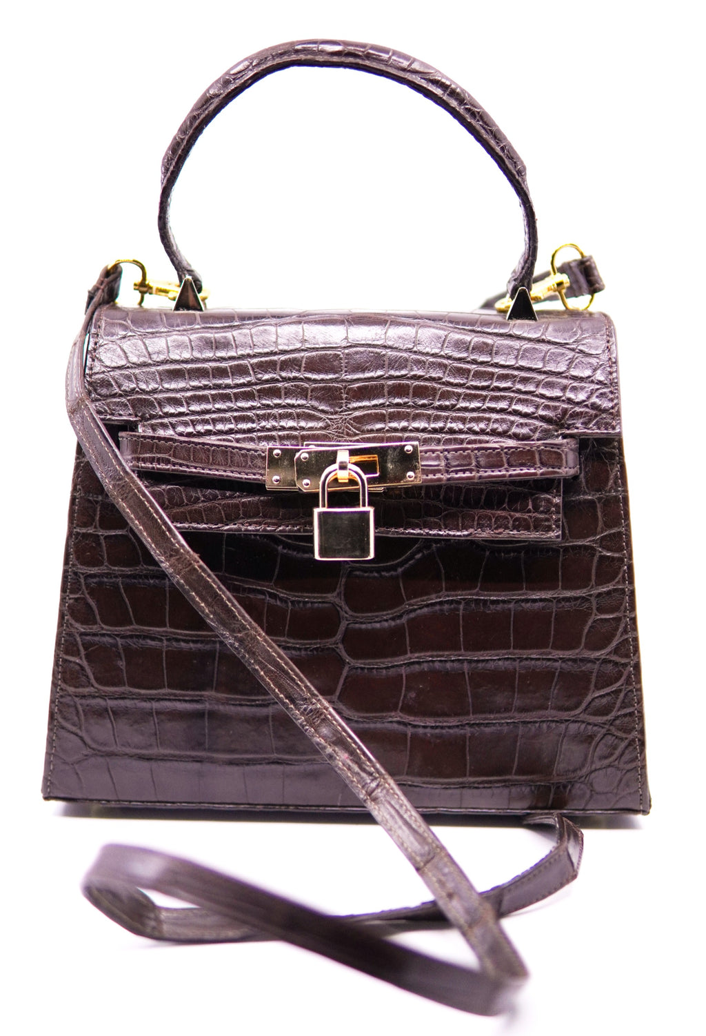 Genuine Brown Alligator Belly Purse image 0