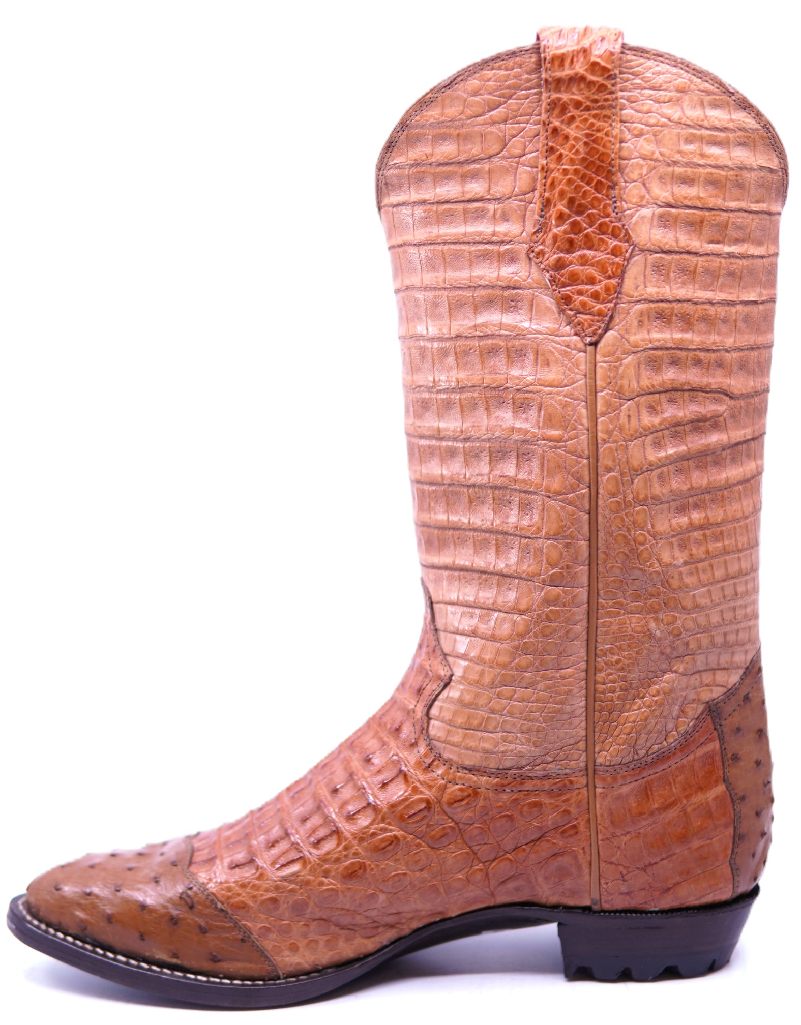 Genuine Caiman & Ostrich Cowboy Boots image 1