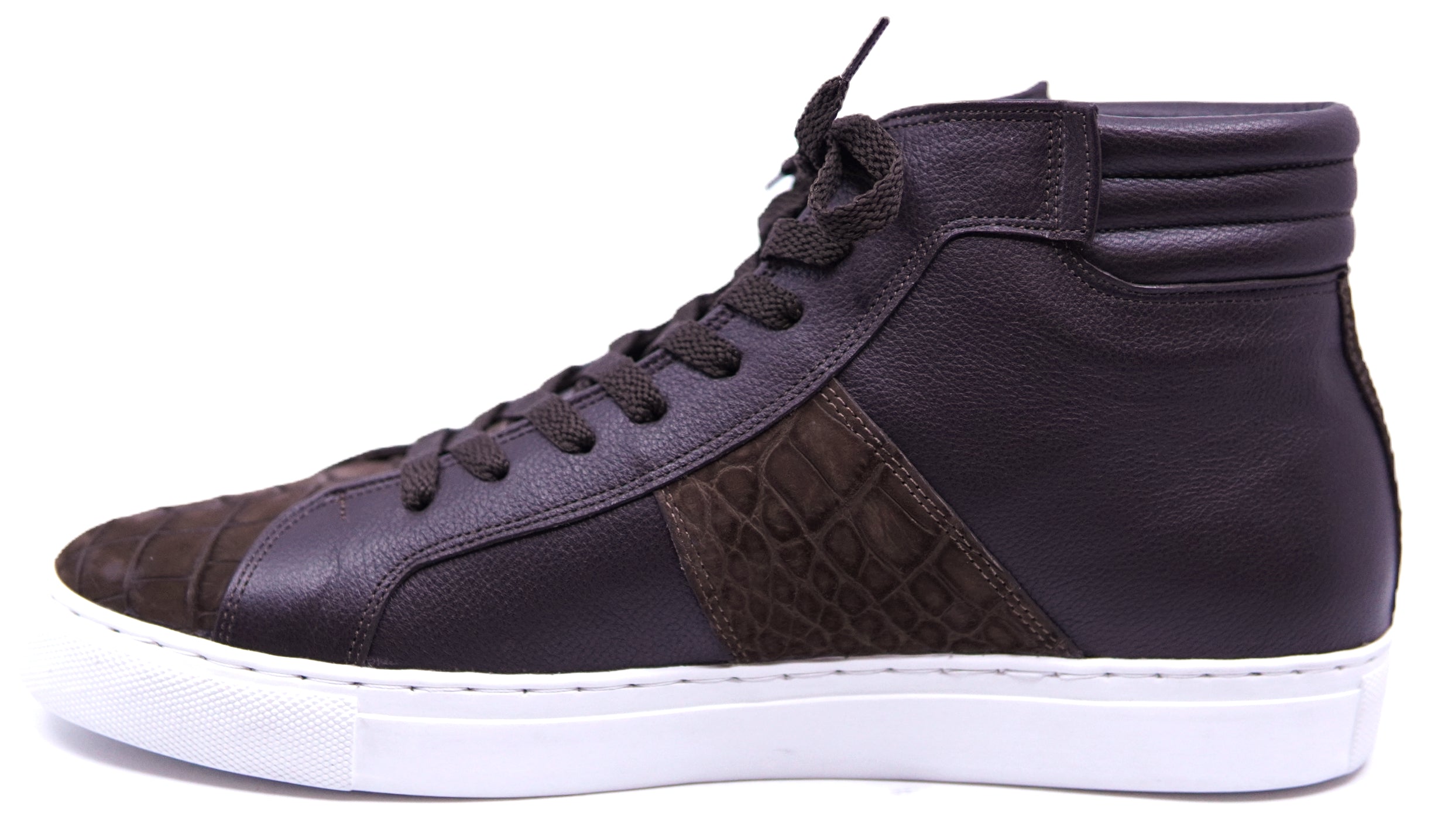 Suede Alligator & Leather High Top Sneaker image 1