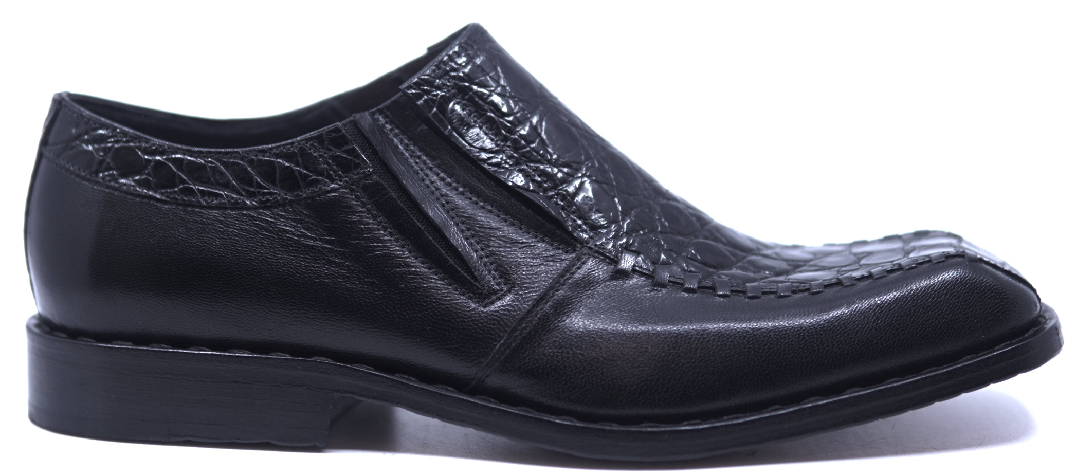 Leather & Alligator Belly Loafer Dress Shoe image 0