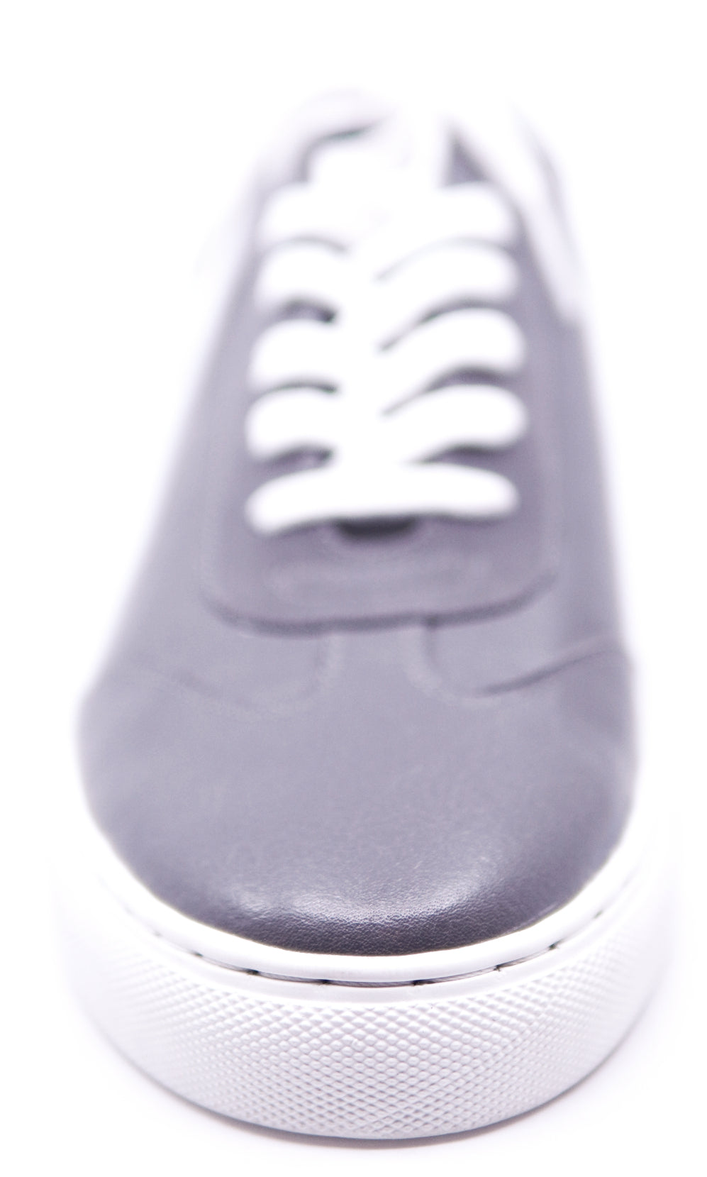 Genuine Gray Leather Sneakers image 3