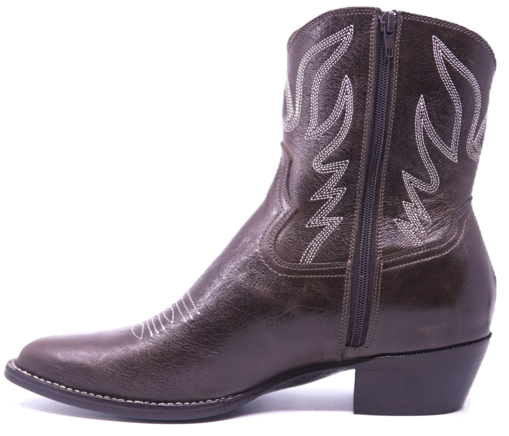 Dark Brown Leather Botin image 1