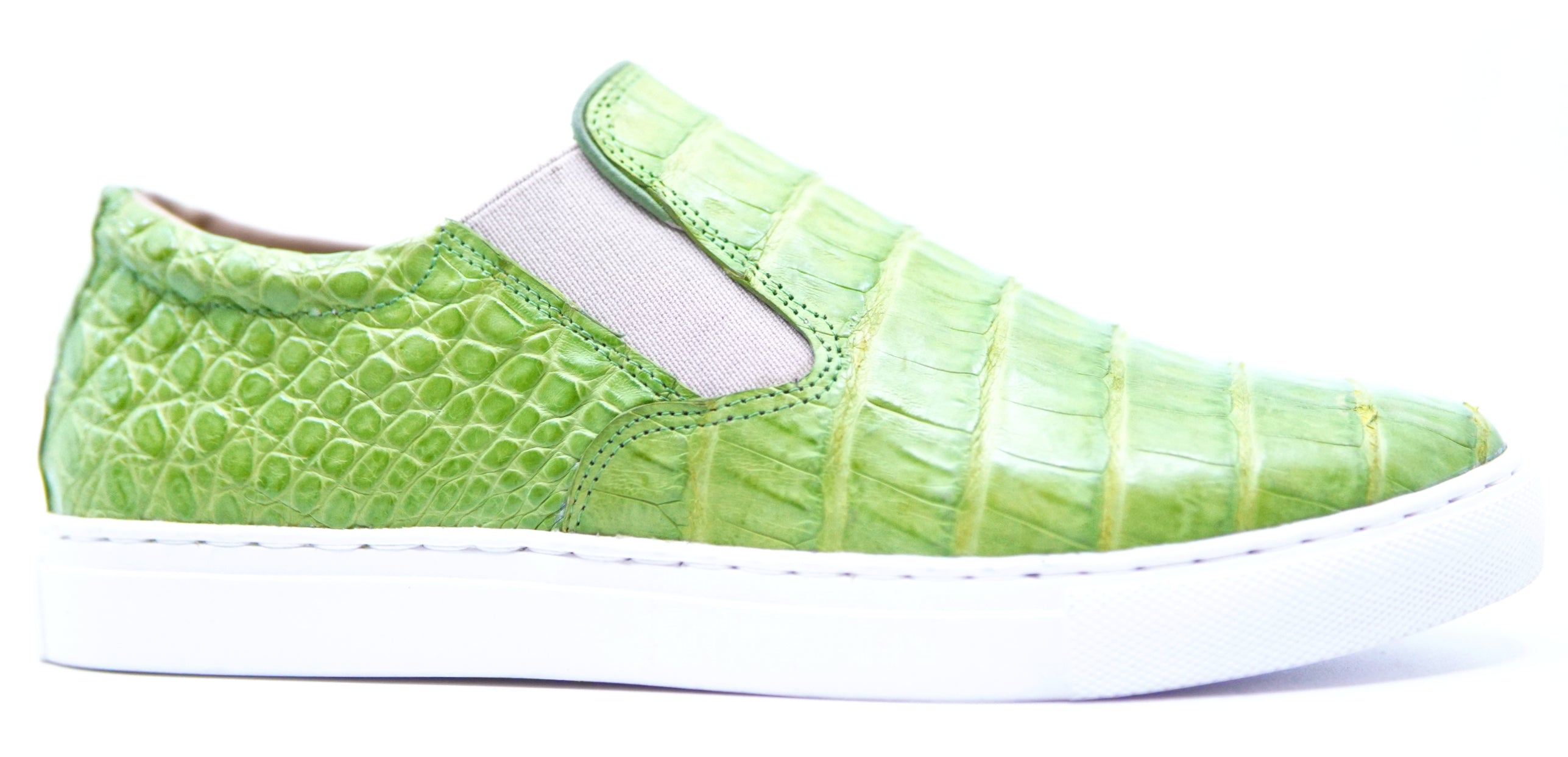 Lime Green Slip On Caiman Belly US Women's 9 image 0