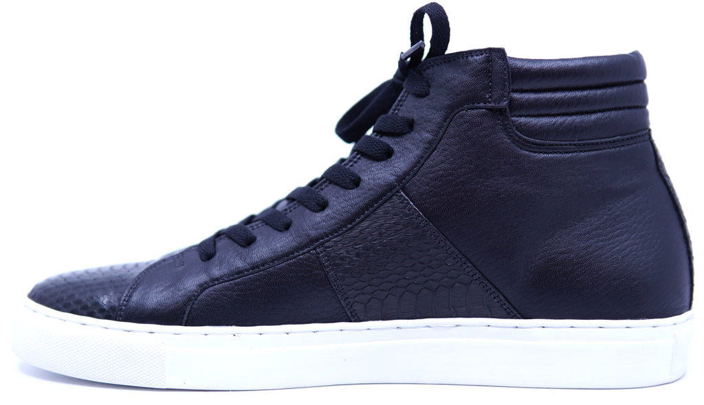 Genuine Leather & Python High Top Sneaker 11-US Men's image 1