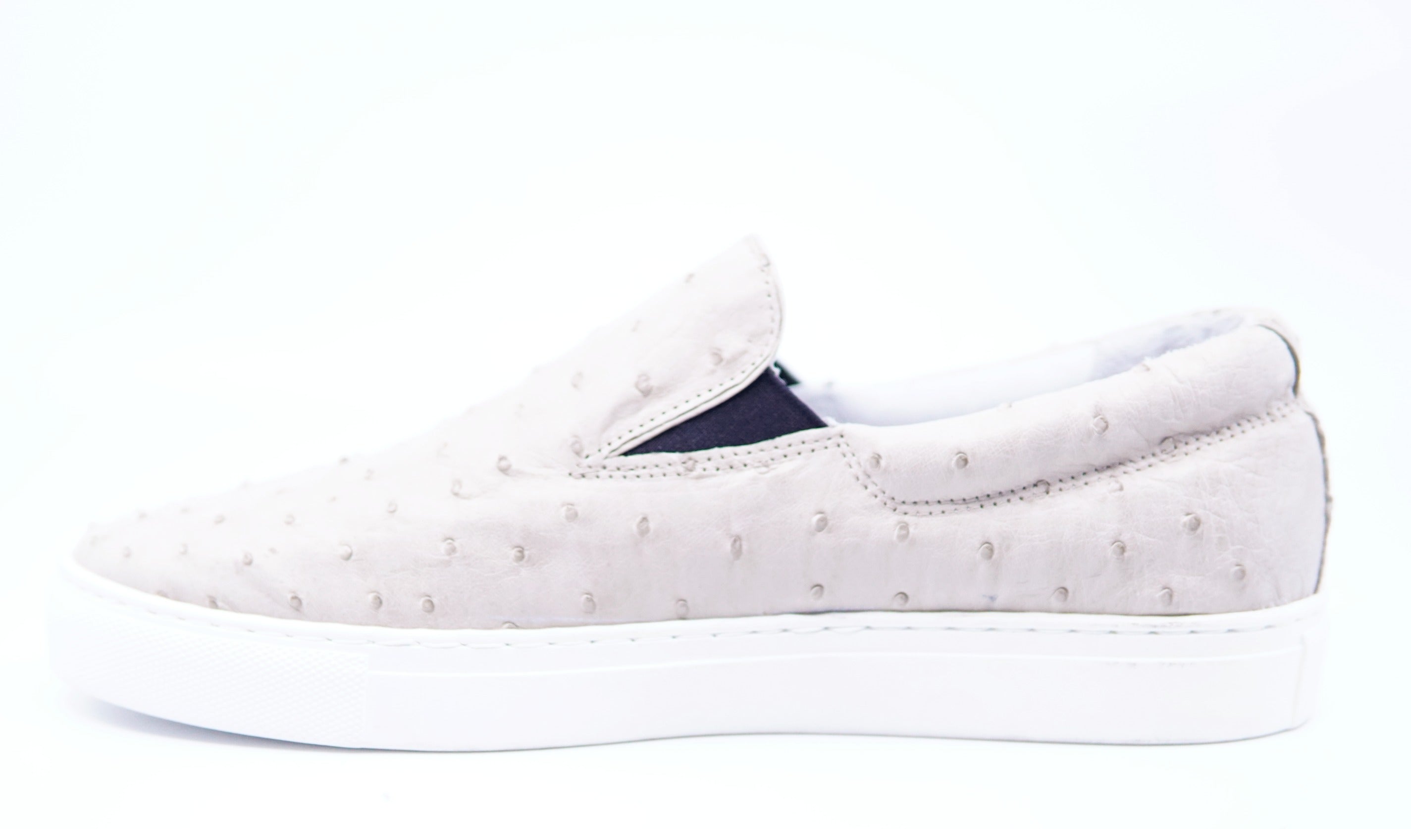 Beige Ostrich Slip On Sneaker US 9 image 2