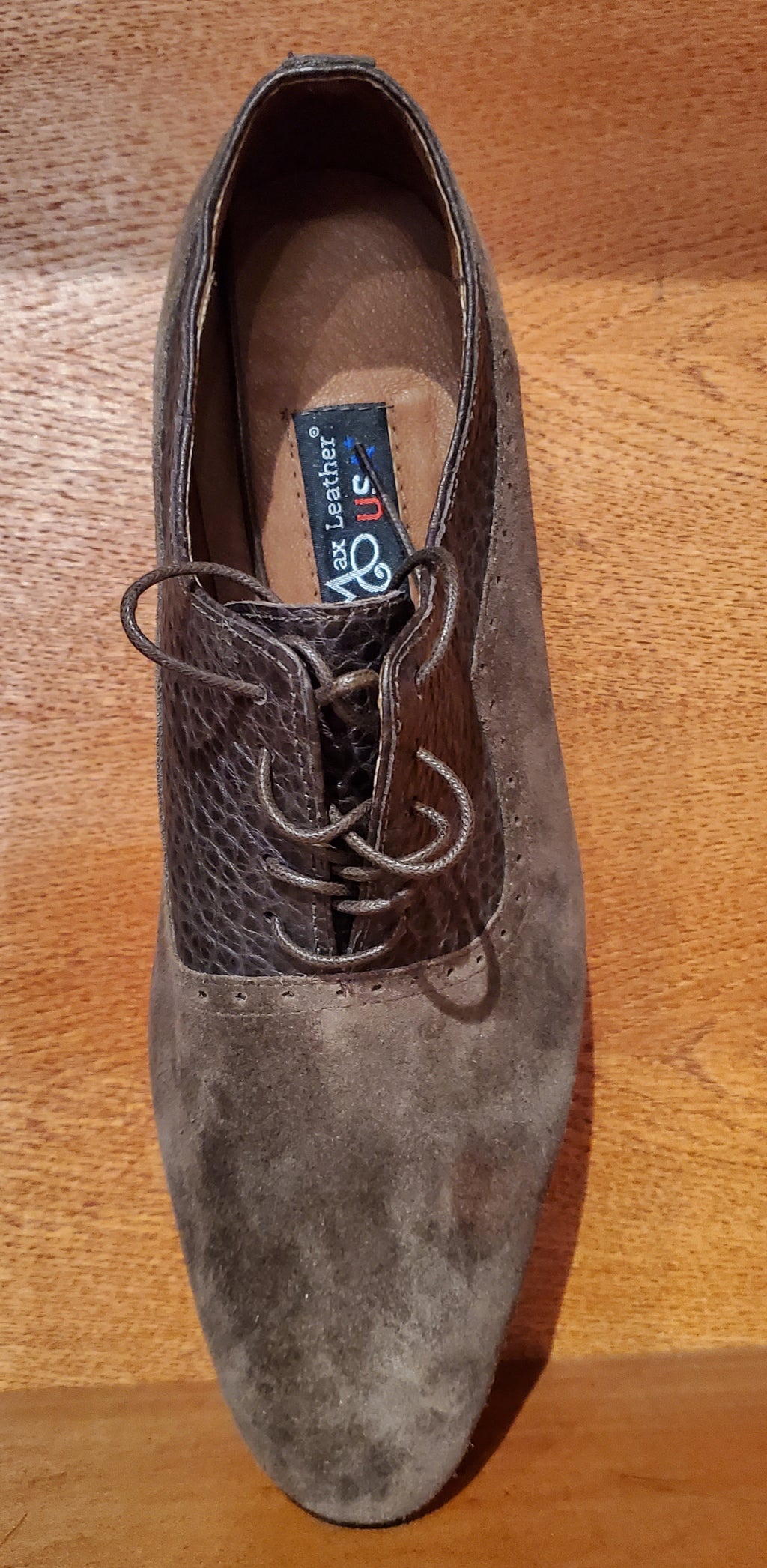 Brown Buffalo and Suede Dress Shoe US Men's 11.5 image 2