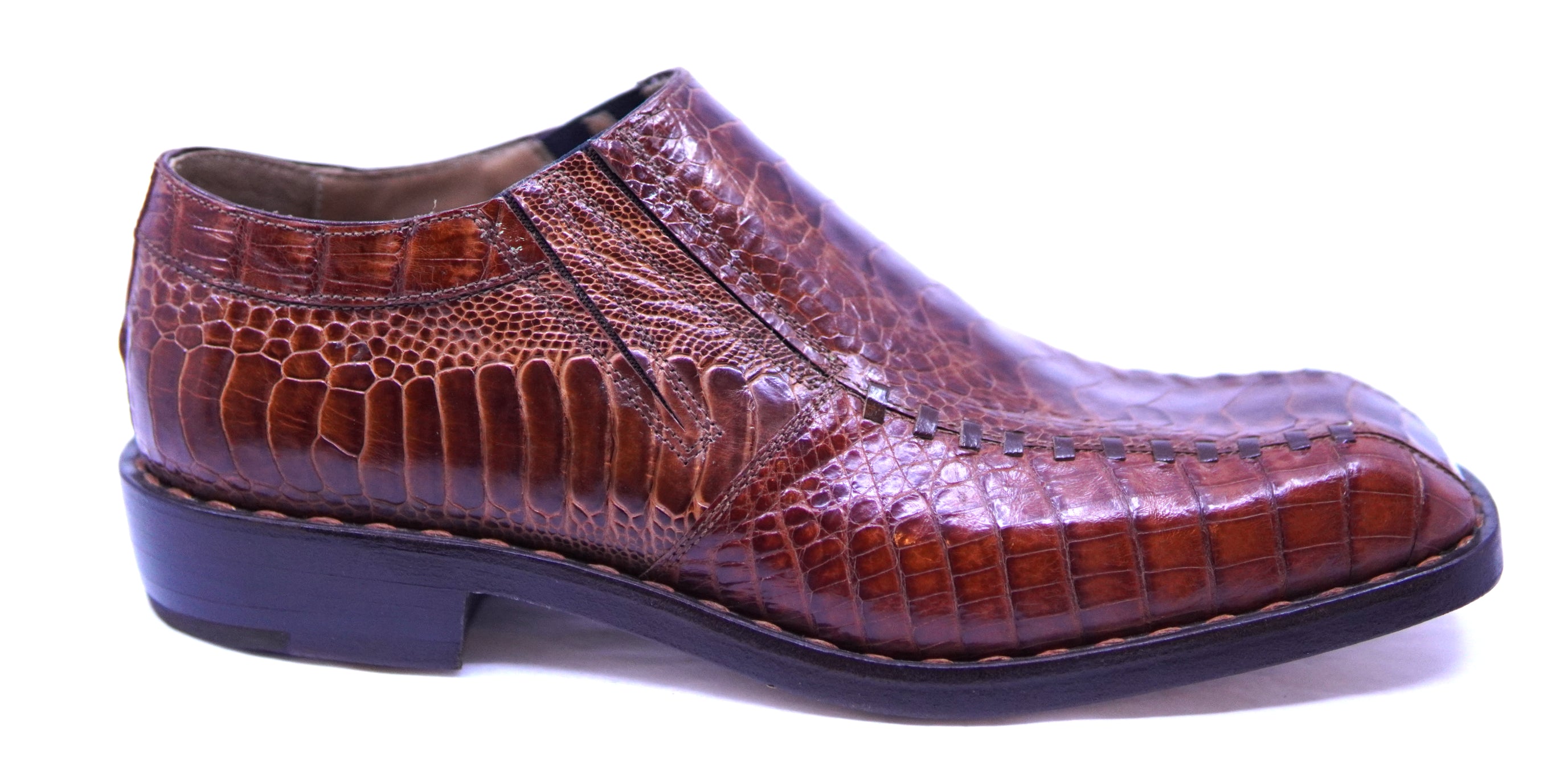 Ostrich Leg & Alligator Loafer Dress Shoe image 0