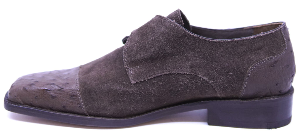 Ostrich & Suede Cap Toe Dress Shoe image 1