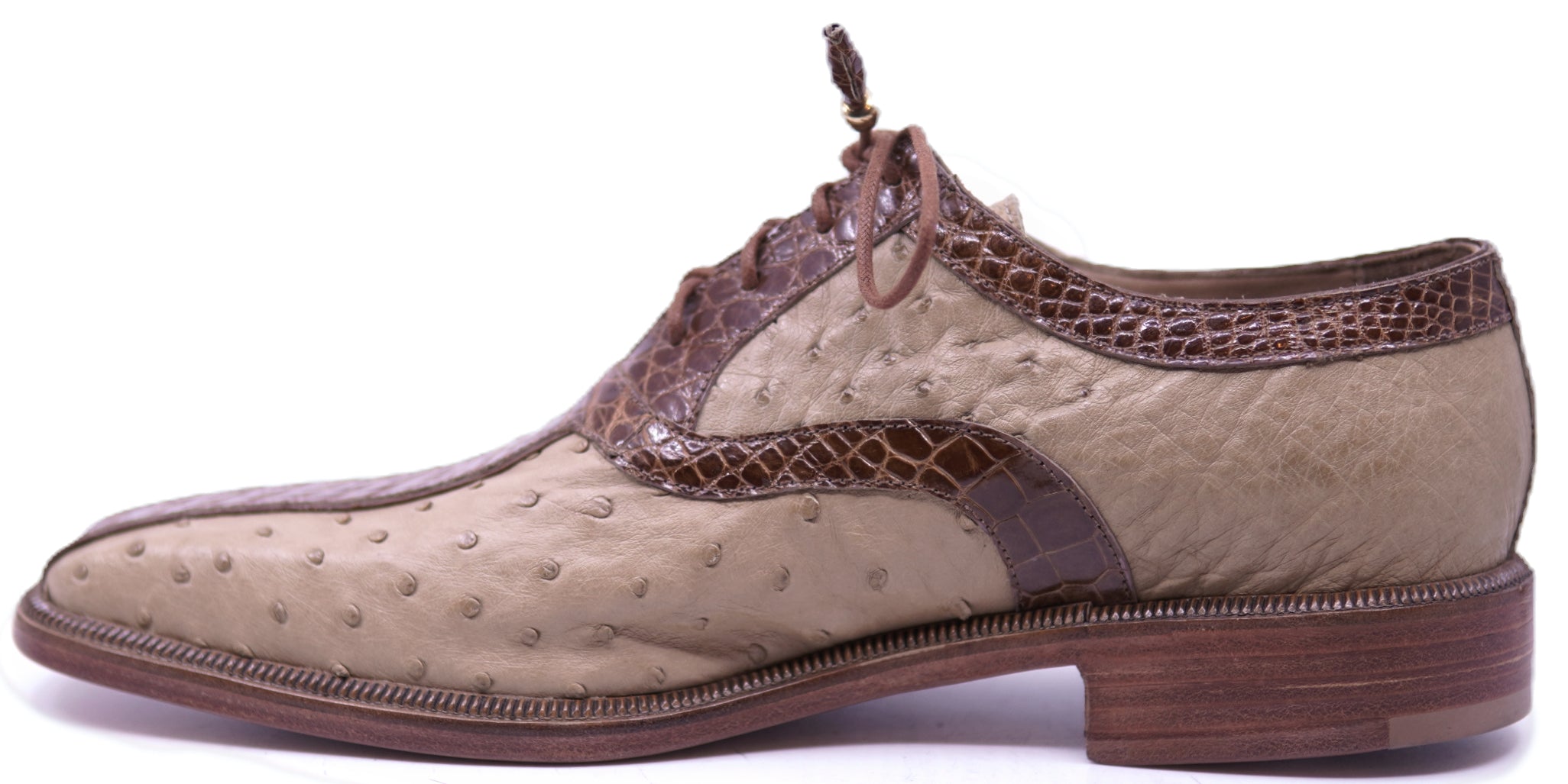 Brown Alligator & Oryx Ostrich Dress Shoes image 1