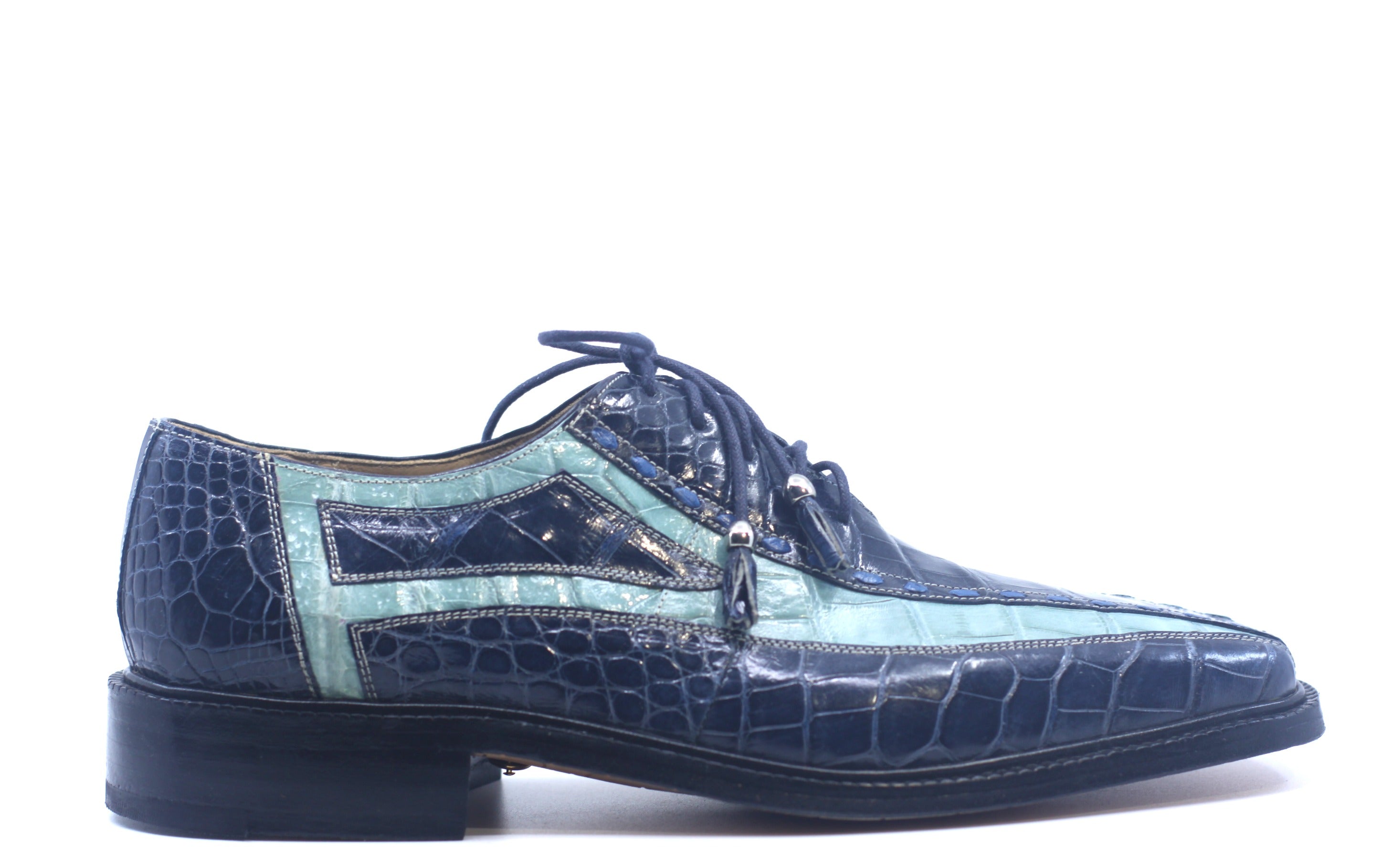 Navy/Light Blue Alligator dress shoe  image 0