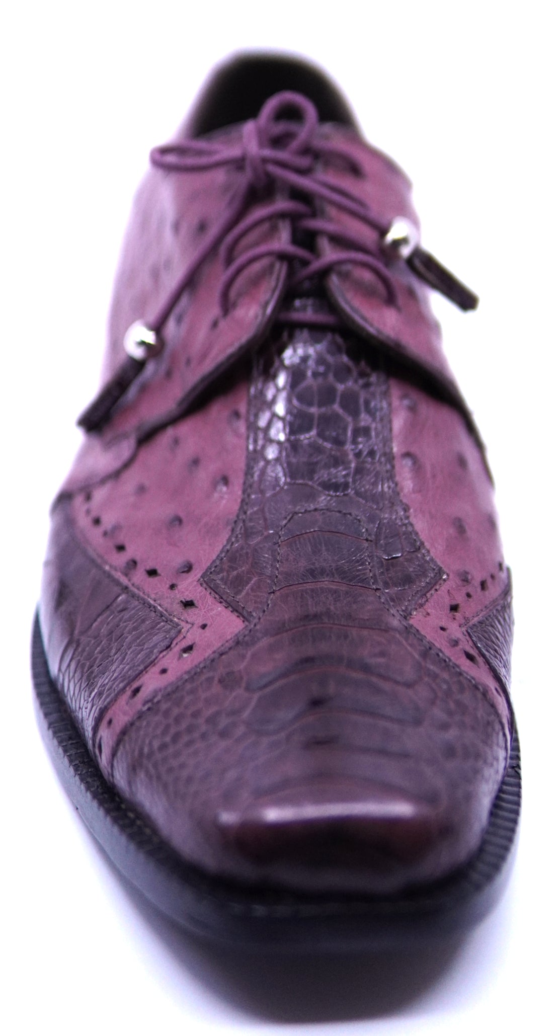 Burgundy Ostrich Dress Shoe image 3
