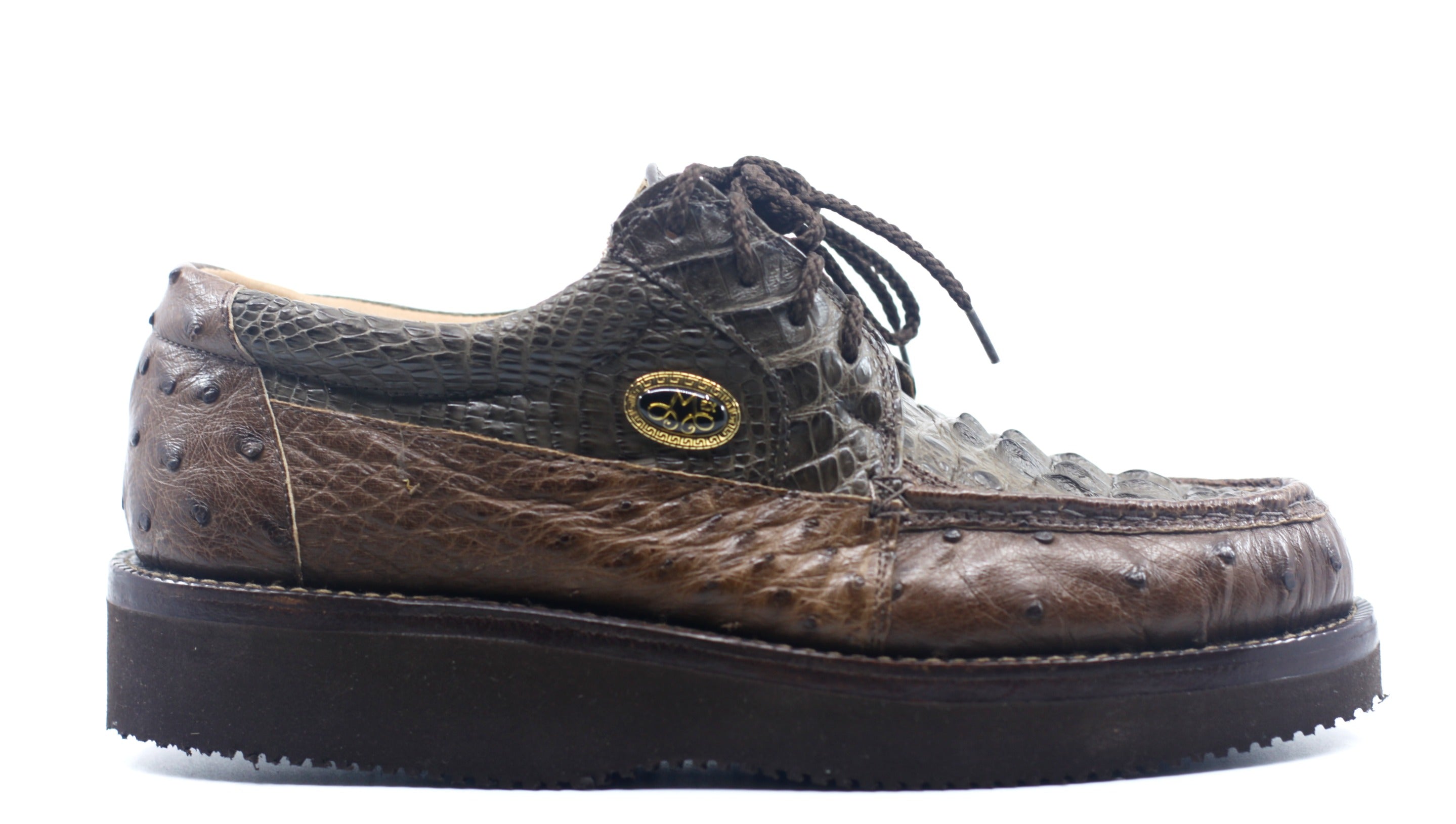 Hornback Caiman and Ostrich Soft Sole US Men's 8 image 0