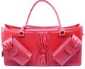 Large Red Leather Bow Purse image 0