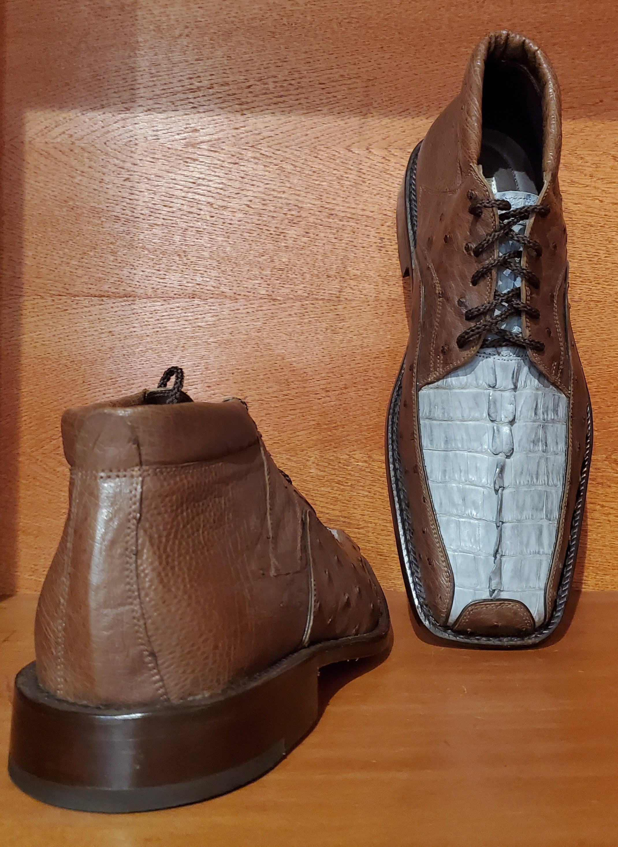 Caiman Tail & Ostrich Dress Boot US Men's 10.5 image 3