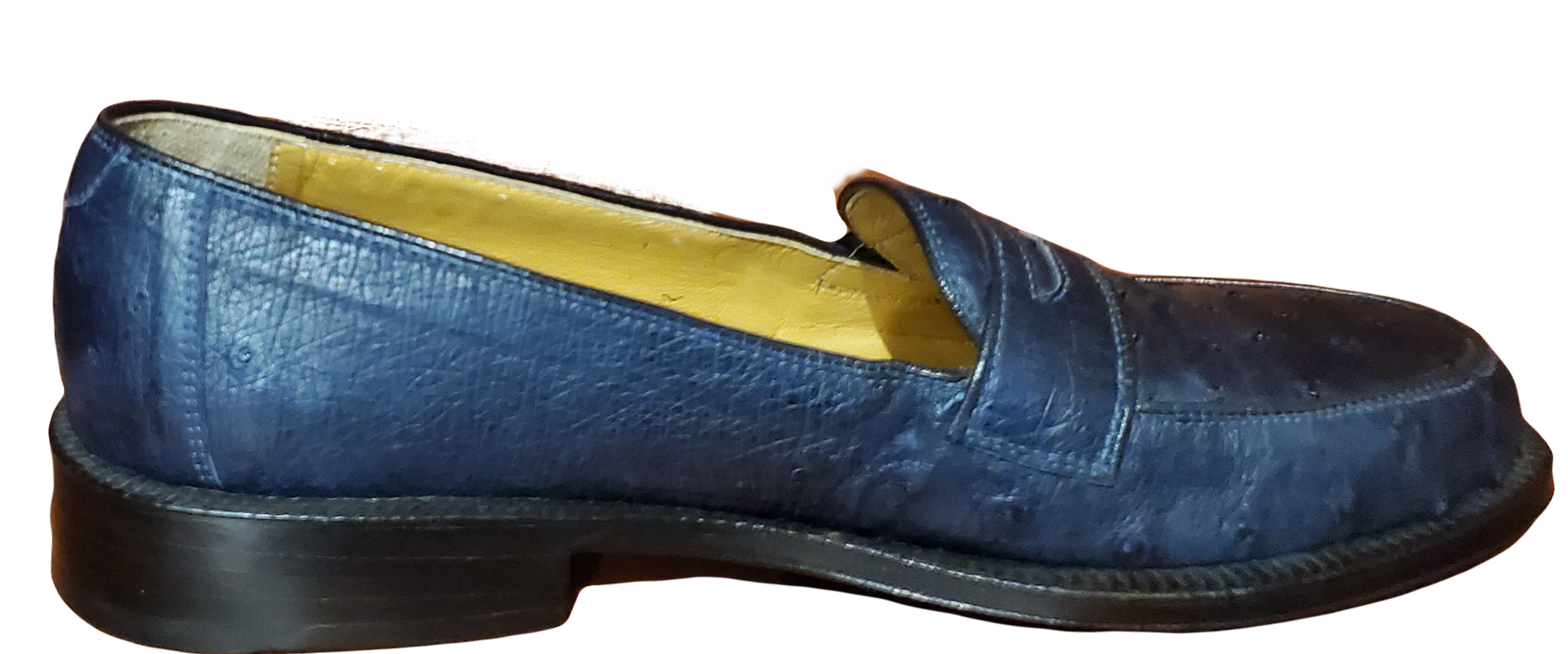 Navy Blue Ostrich Loafers US Men's 10.5 image 0