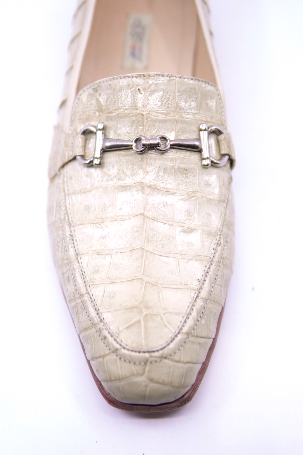 Beige Caiman Belly Loafers US 10 image 3