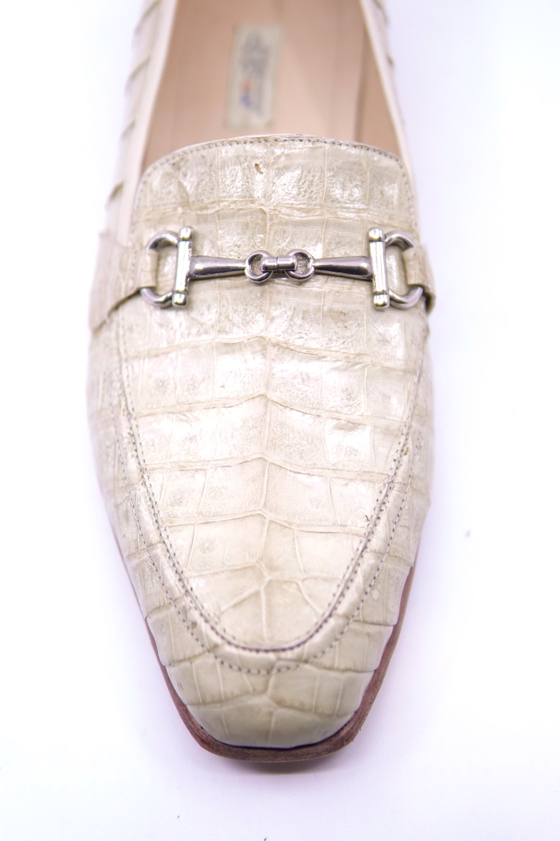 Beige Caiman Belly Loafers US 10 image 3