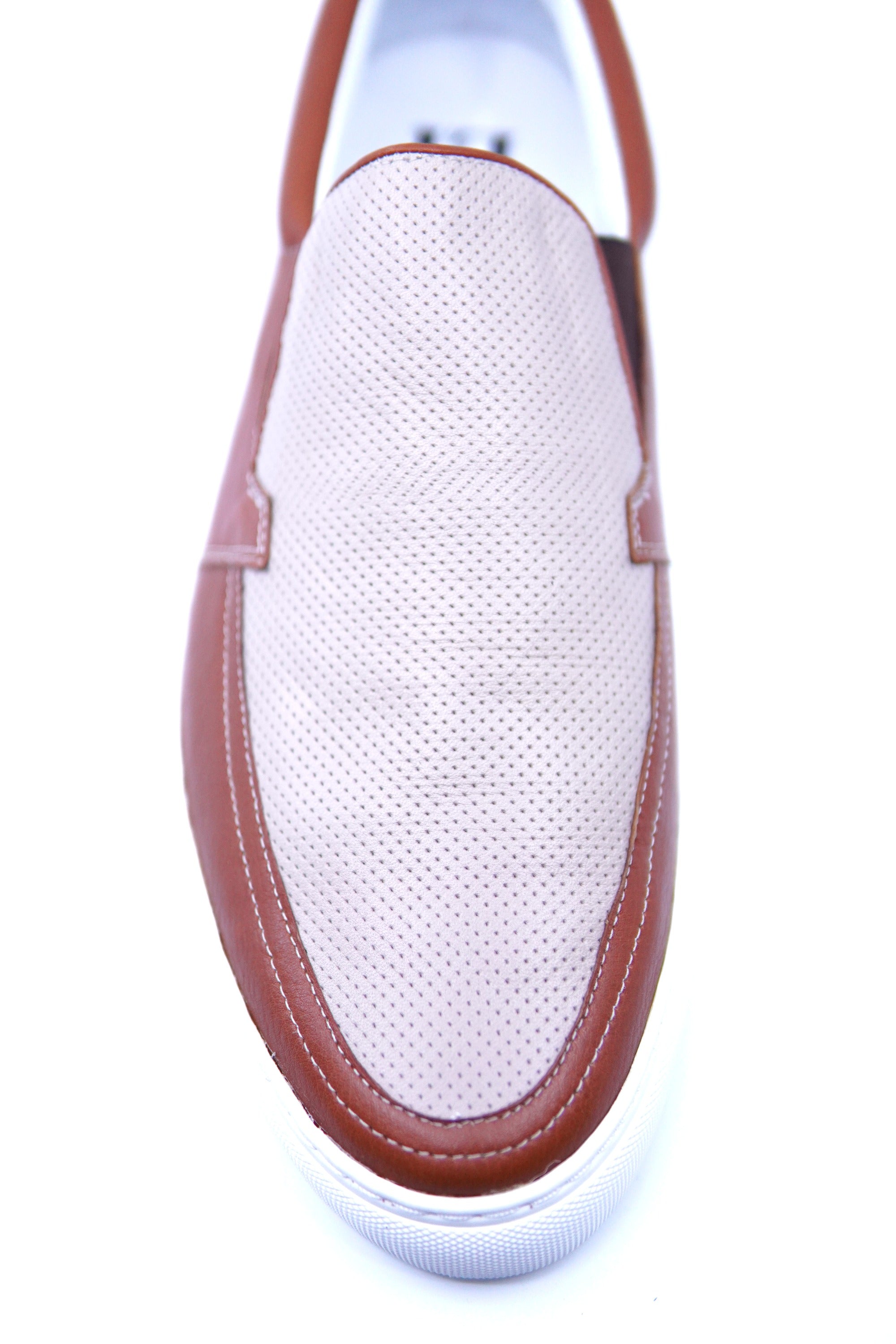 Cognac Leather Slip On Sneaker image 1