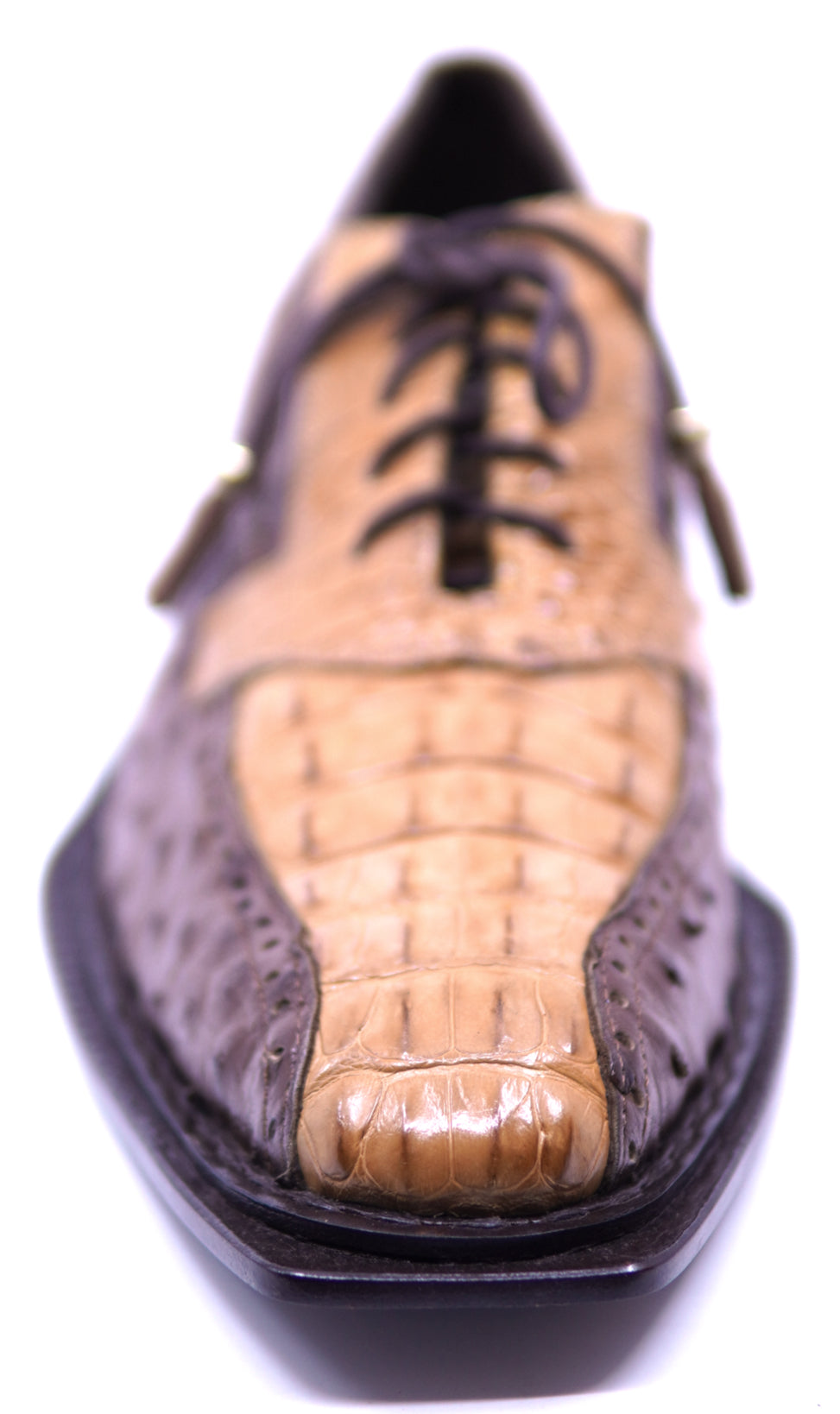 Brown Ostrich & Buttercup HB Crocodile Dress Shoe image 3