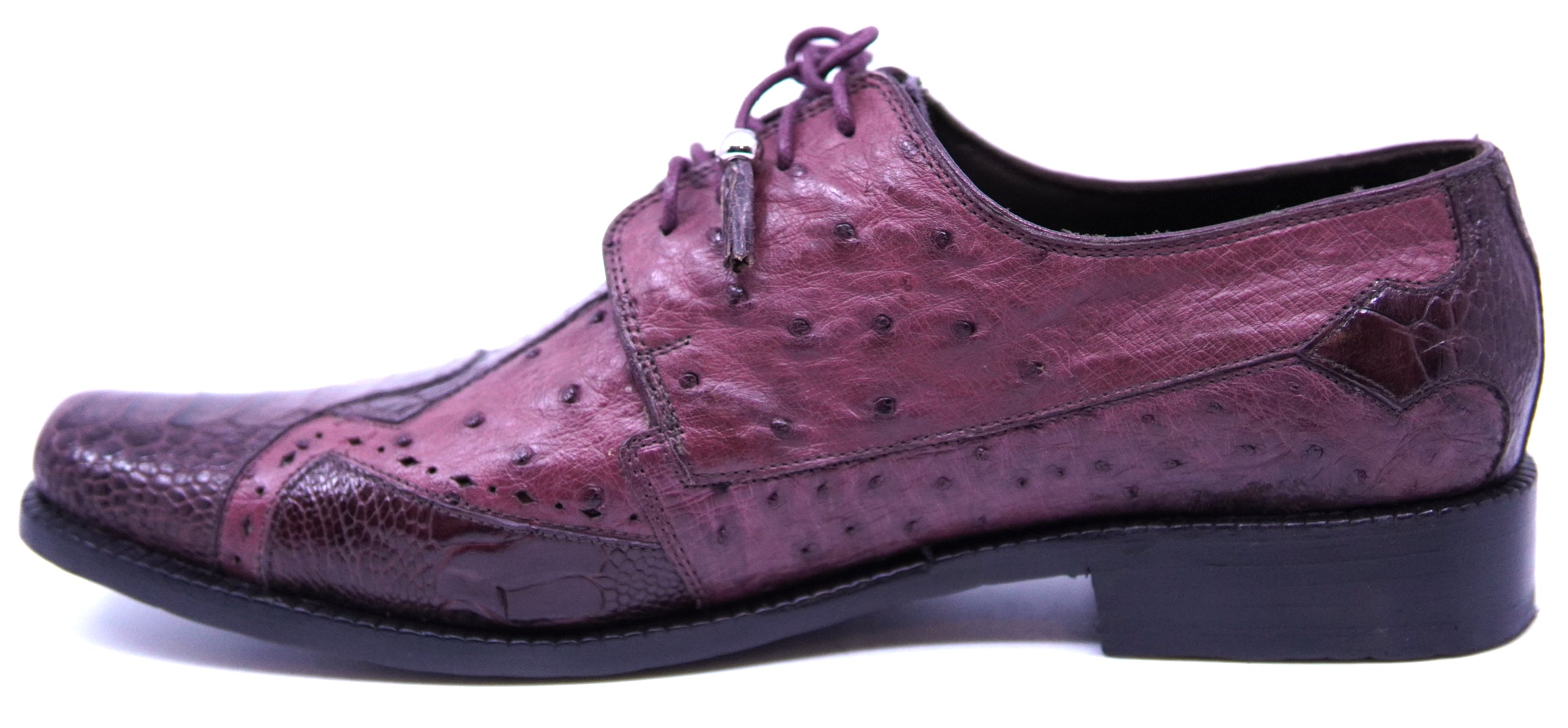 Burgundy Ostrich Dress Shoe image 1
