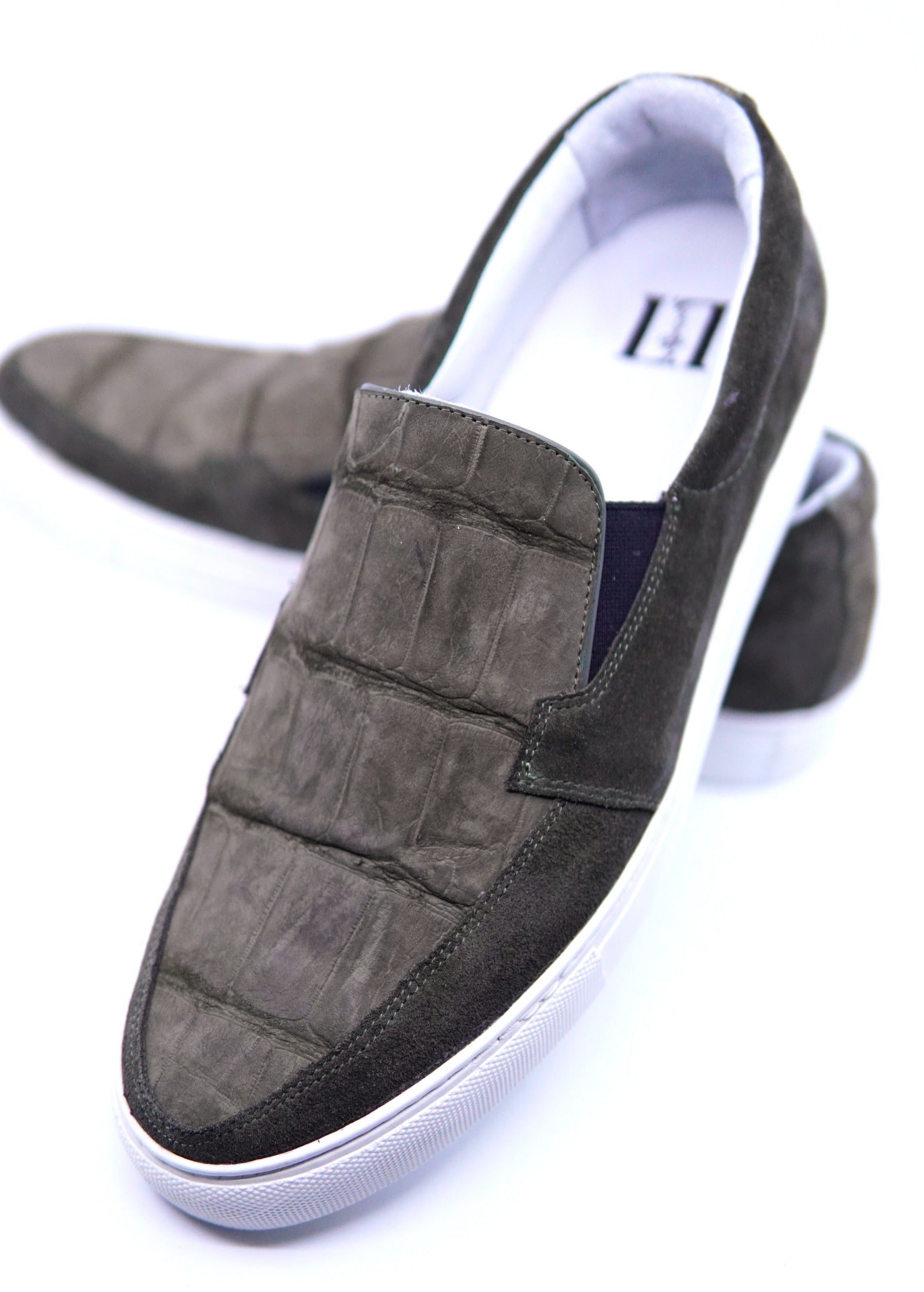 Alligator & Suede Slip On Sneaker US 10 image 3
