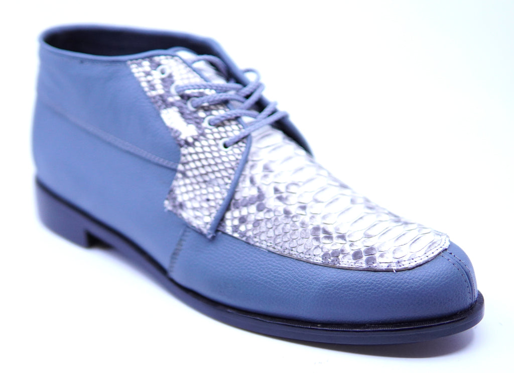 Leather and Snake Ankle Boot image 1