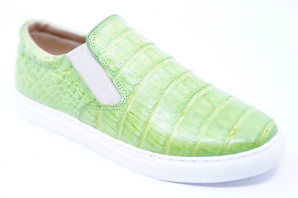 Lime Green Slip On Caiman Belly US Women's 9 image 1