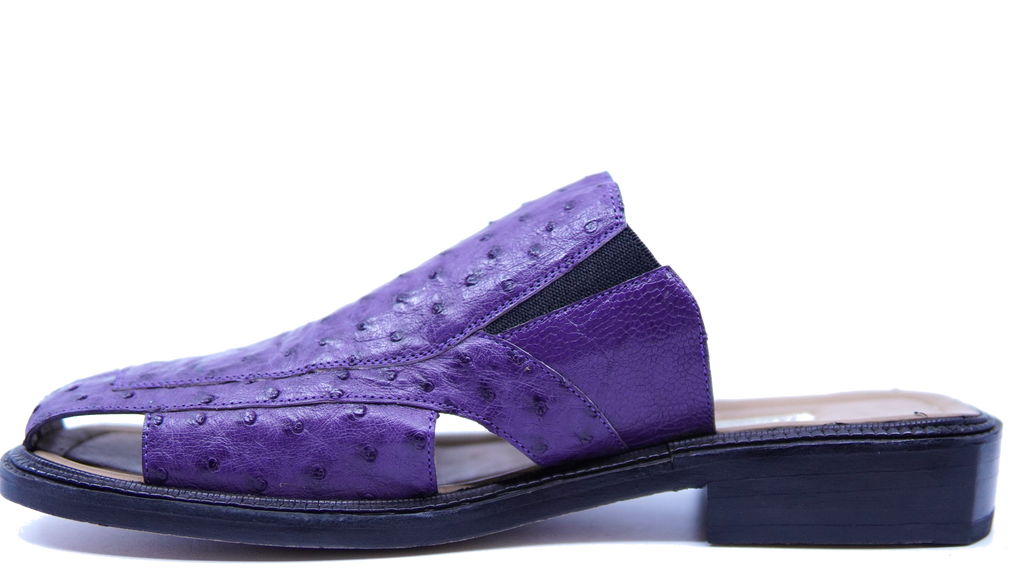 Purple Ostrich Sandals US 9.5 image 1