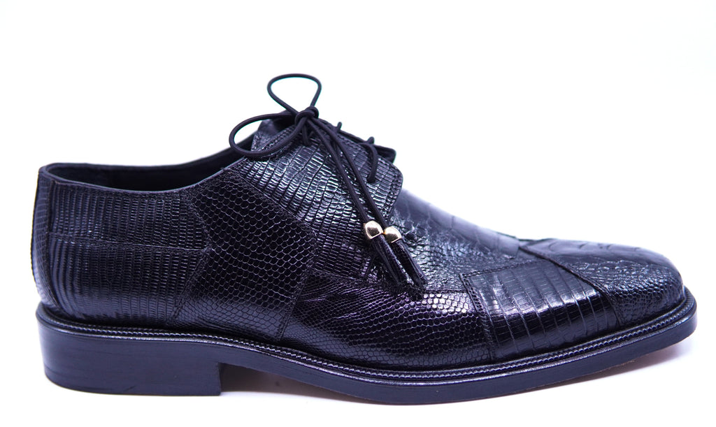 Black Lizard and Ostrich Dress Shoes US 12 image 0