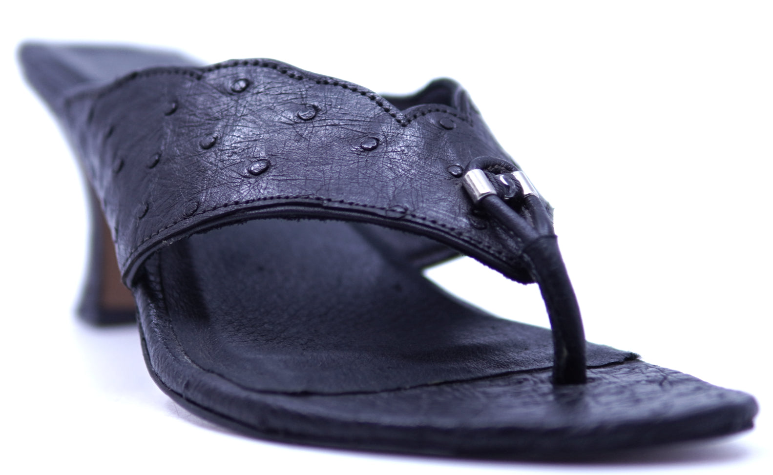 Genuine Ostrich Sandal Heels 10-US Women's image 2