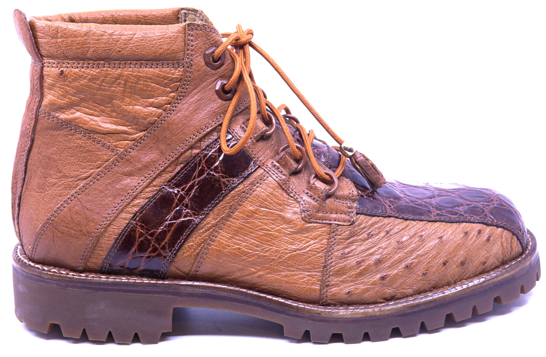 Ostrich & Alligator Combat Boots image 0