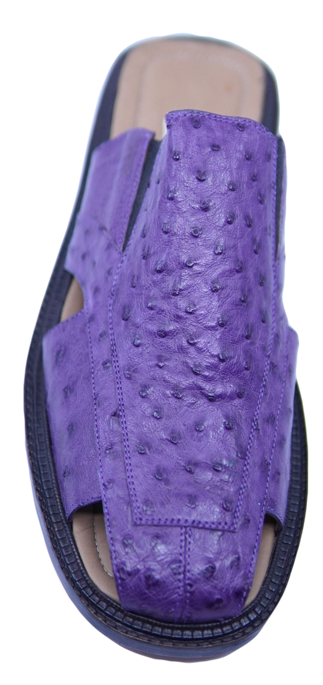 Purple Ostrich Sandals US 9.5 image 3