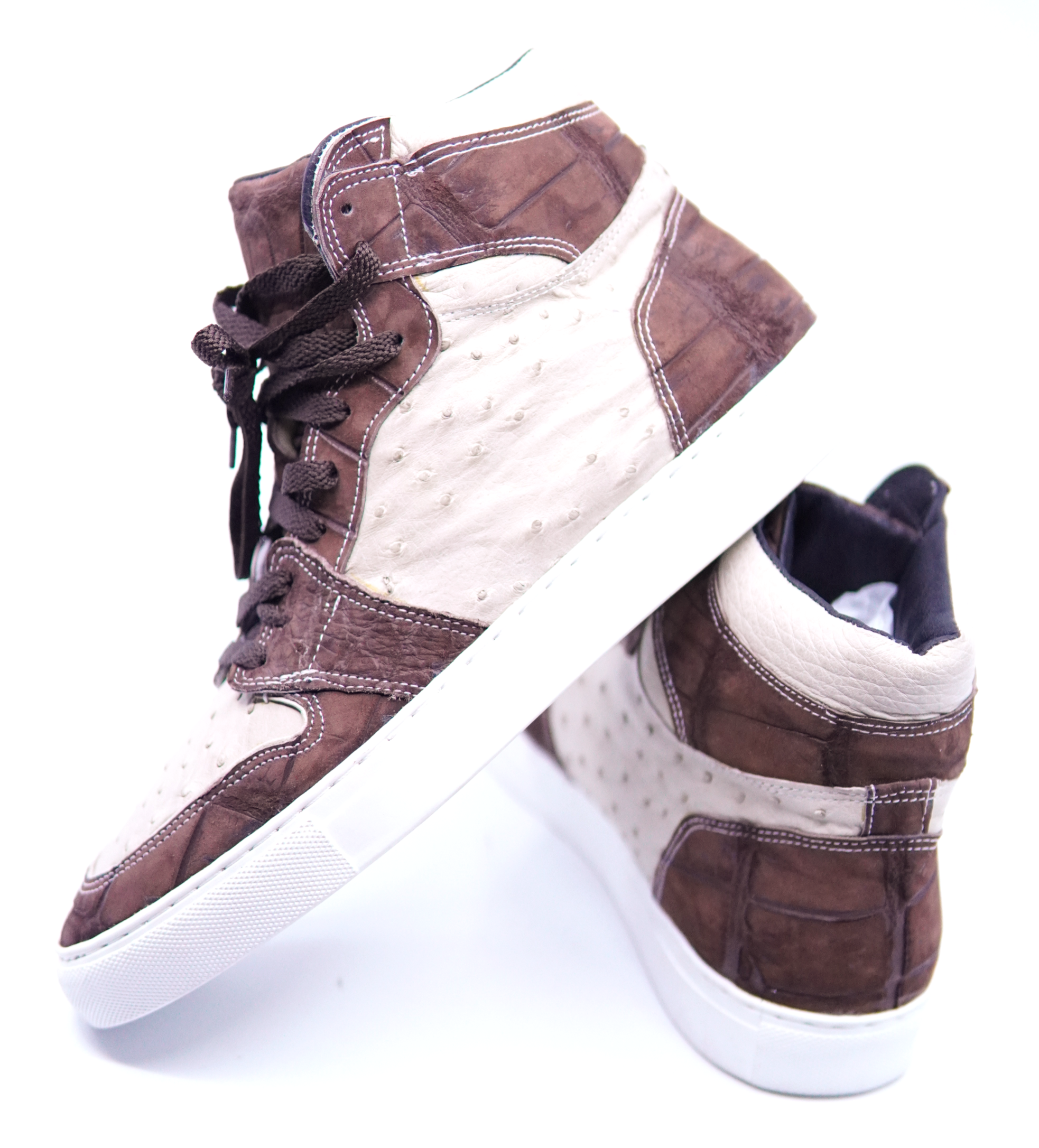 Alligator and Ostrich High Top Sneaker US 10 image 3